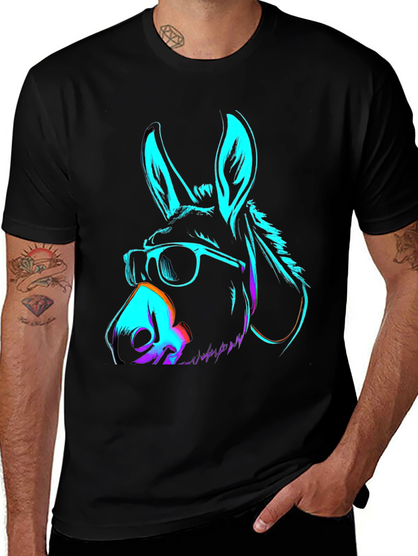 Variant 27 of Cool Neon Donkey T-Shirt