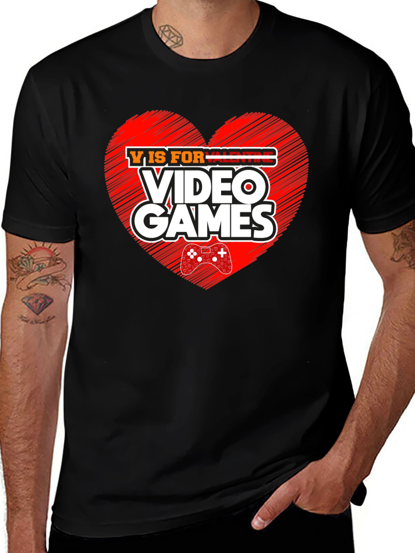 Variant 12 of Y is for Video Games Black Graphic Tee