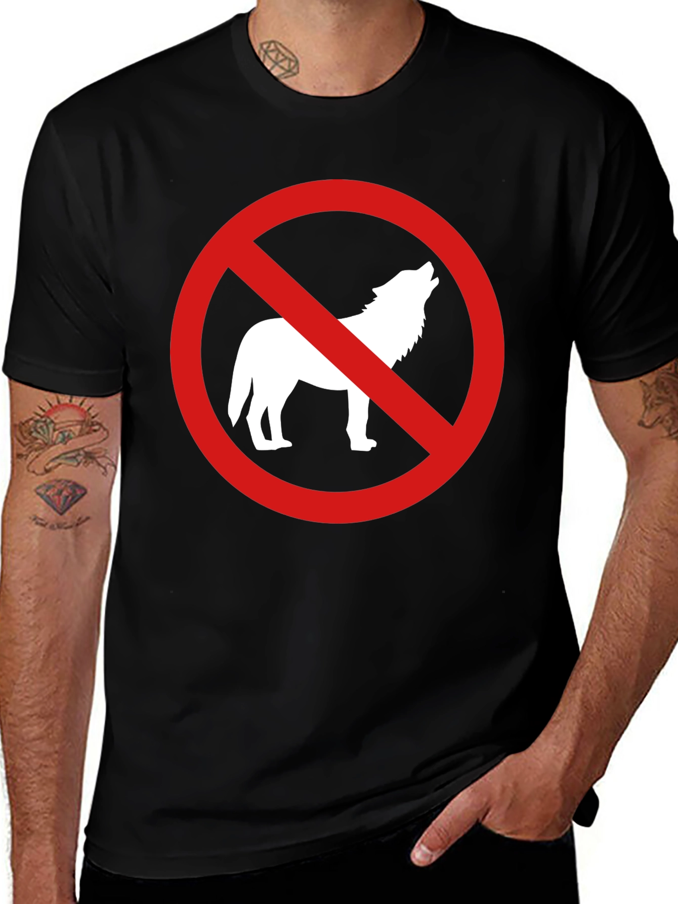 Variant 3 of No Wolves T-Shirt: Bold Statement Tee