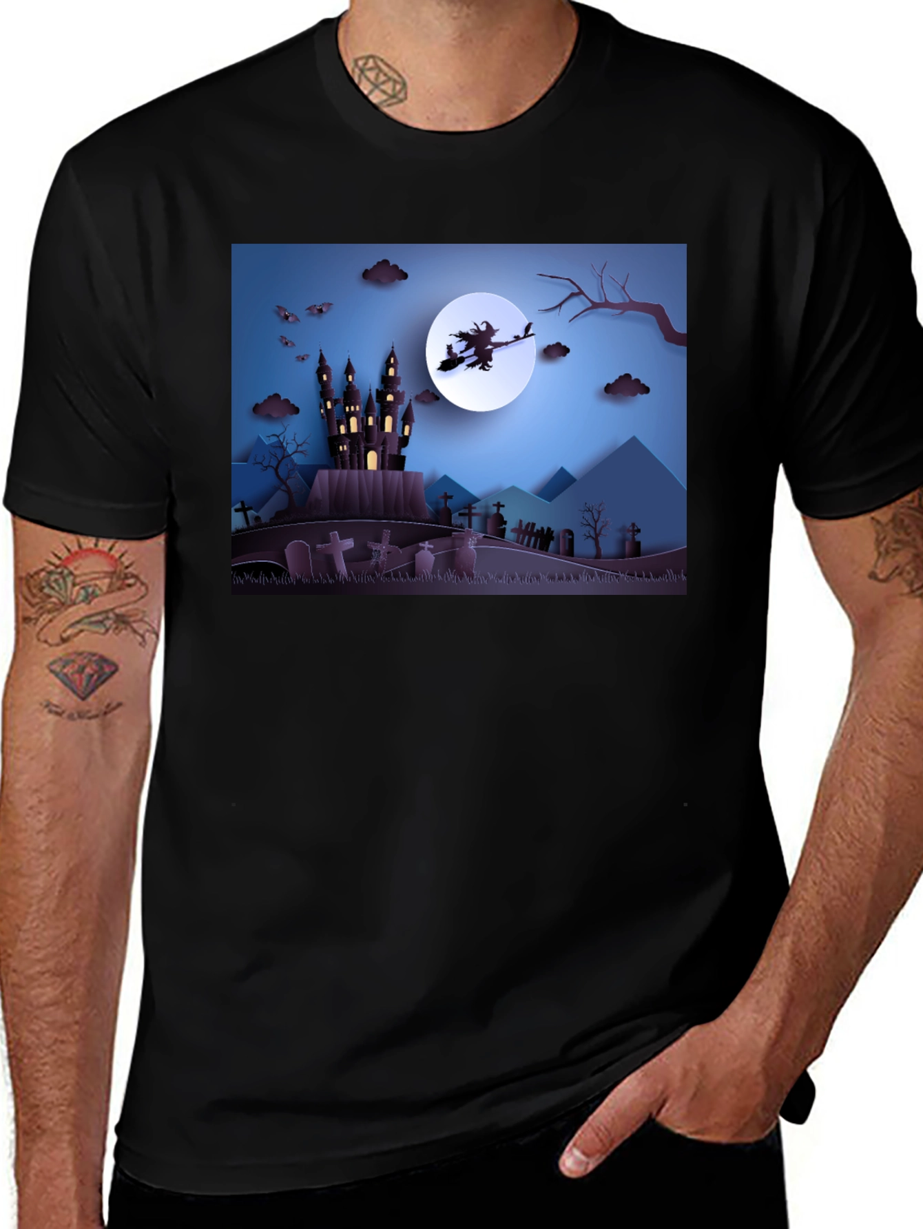 Variant 27 of Halloween Witch Castle Graphic T-Shirt