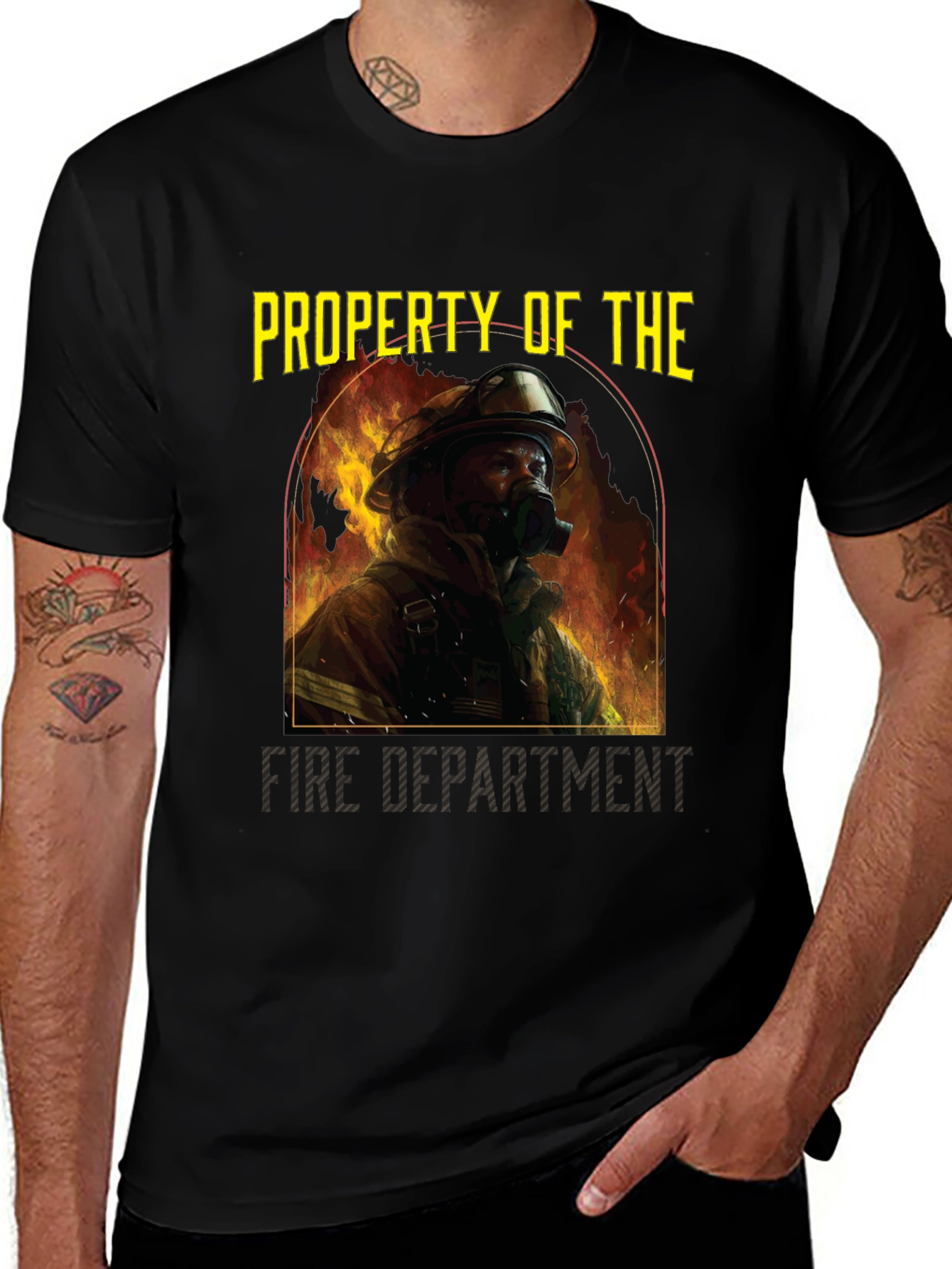 Variant 29 of Fire Department T-Shirt: Firefighter Design