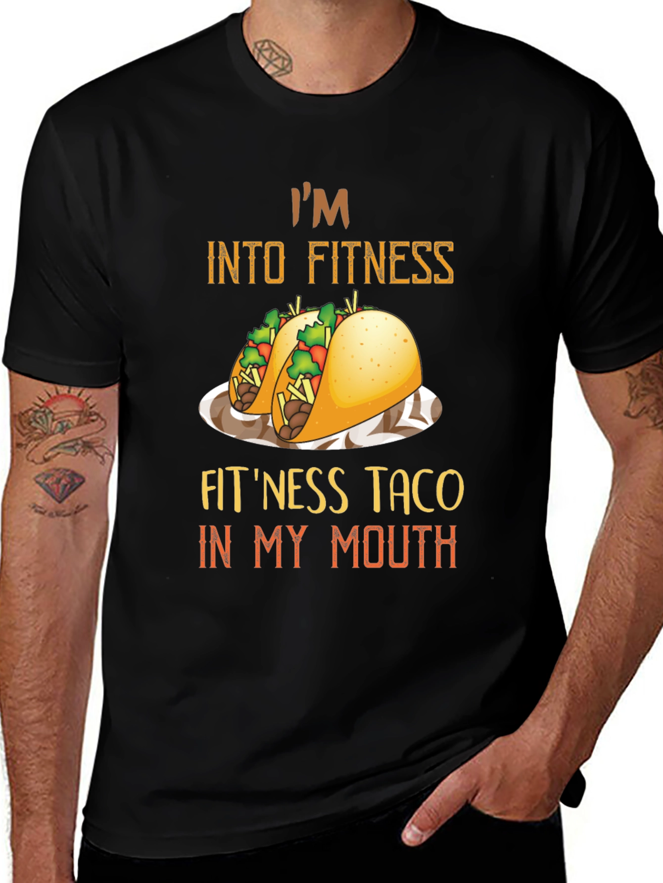Variant 20 of Fitness Taco Graphic T-Shirt - Humorous Workout Tee