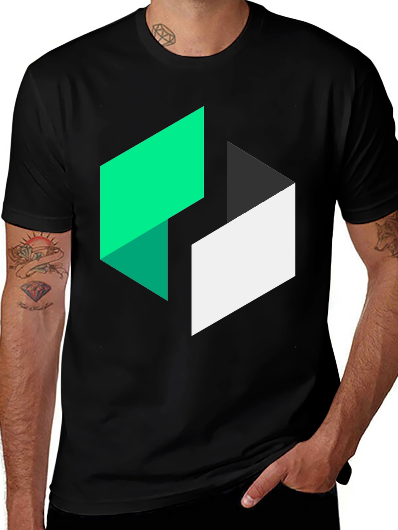 Variant 20 of Geometric Graphic Tee - Modern Design