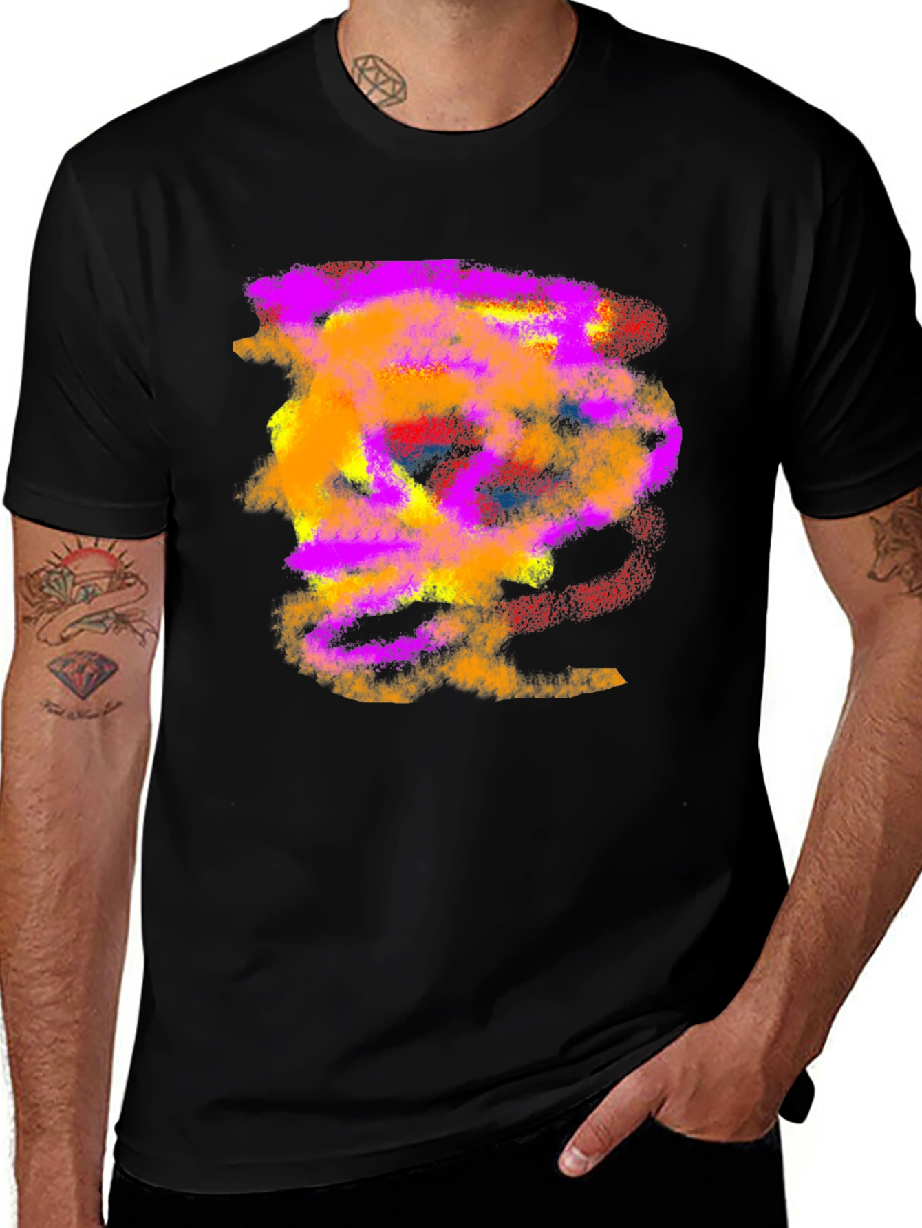 Variant 13 of Abstract Art Black T-Shirt for Men