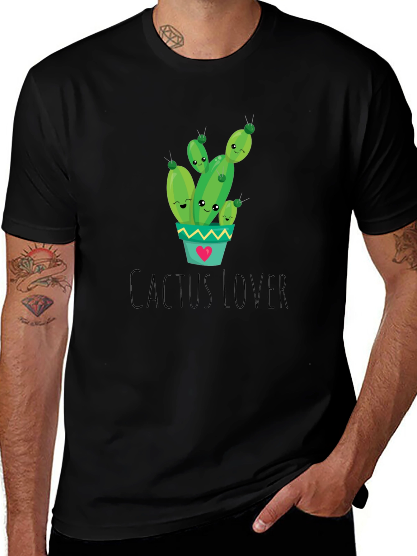 Cactus Lover Graphic Tee - Cute Plant Shirt