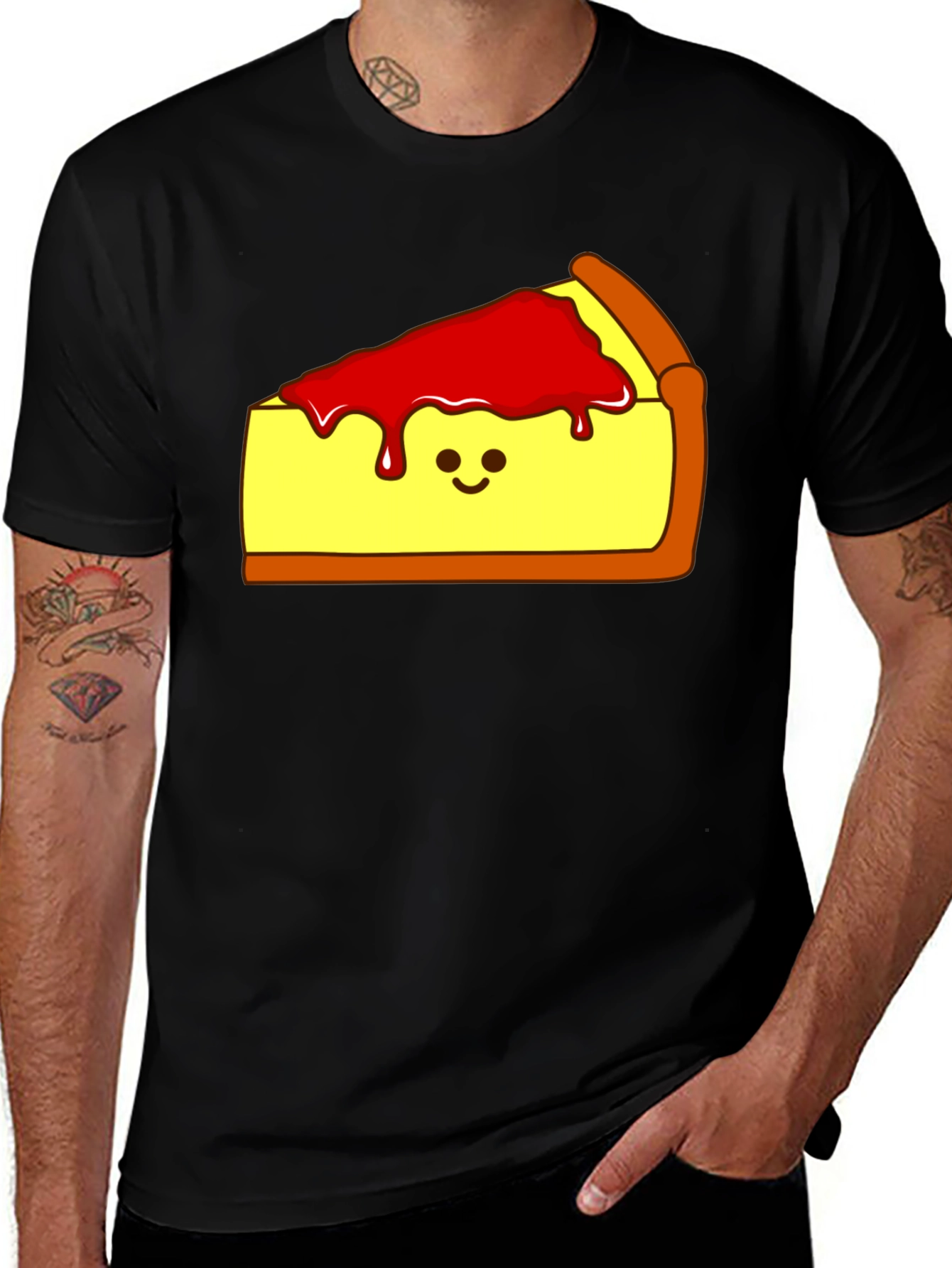 Variant 6 of Cheesecake Slice Graphic Tee - Yummy Treat Shirt