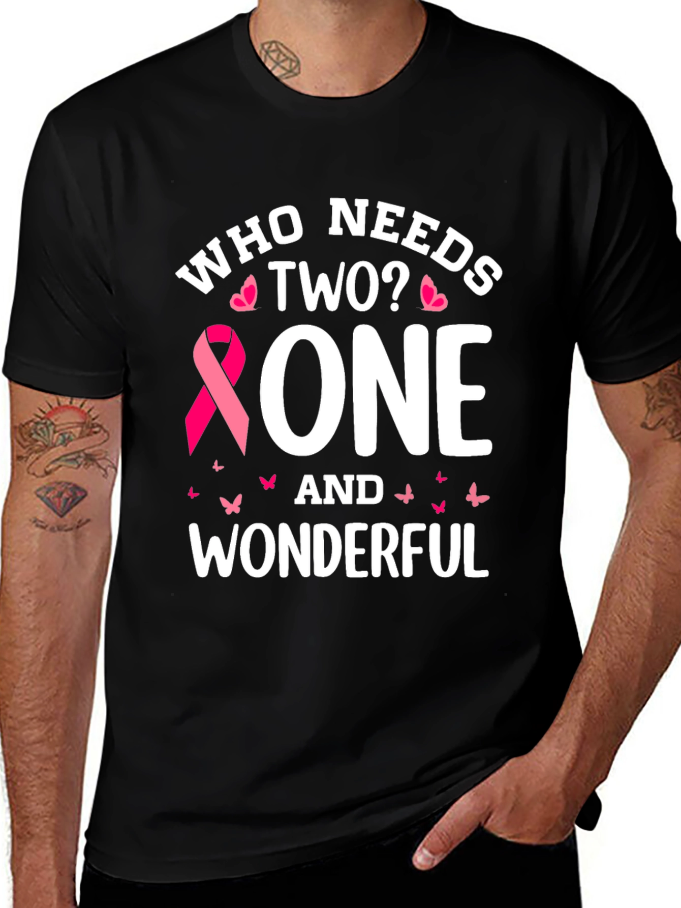 Variant 28 of One and Wonderful Breast Cancer Awareness T-Shirt