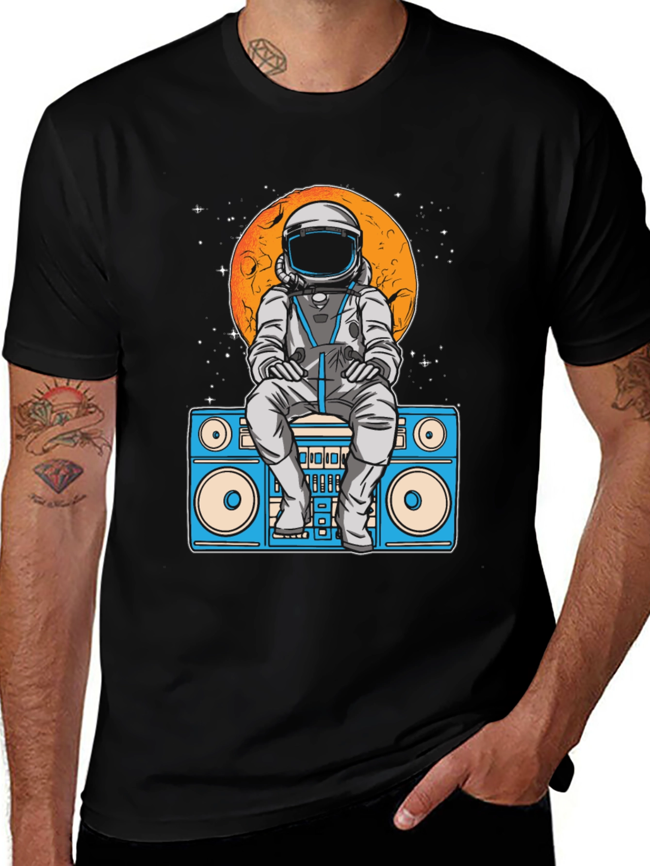 Variant 27 of Astronaut Boombox Graphic Tee