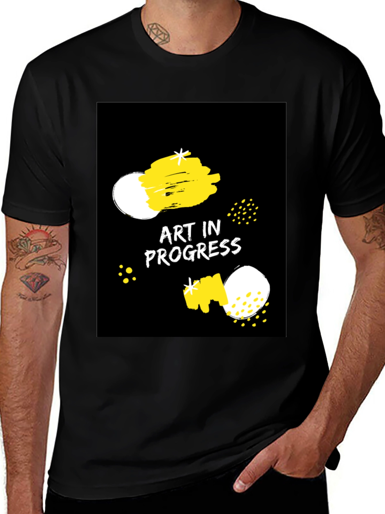 Art in Progress Black Graphic Tee