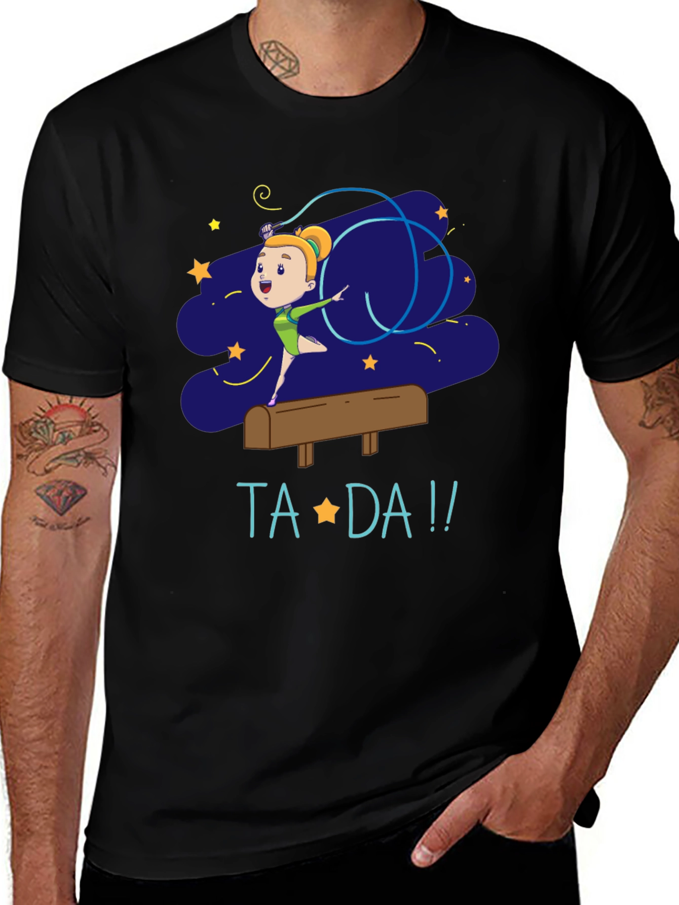 Variant 22 of Gymnast Girl 'Ta-Da!' Graphic Tee