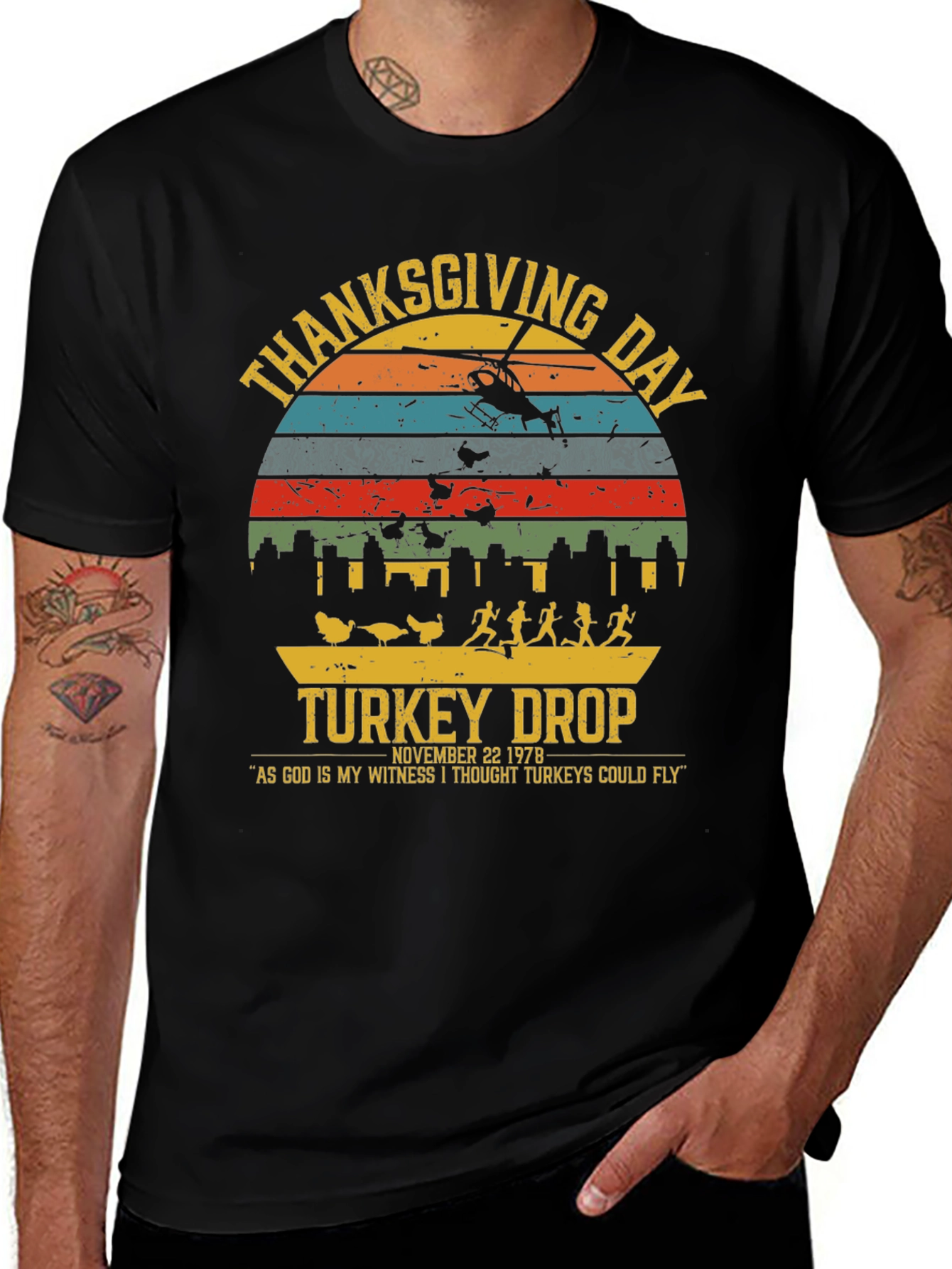 Thanksgiving Day Turkey Drop T-Shirt