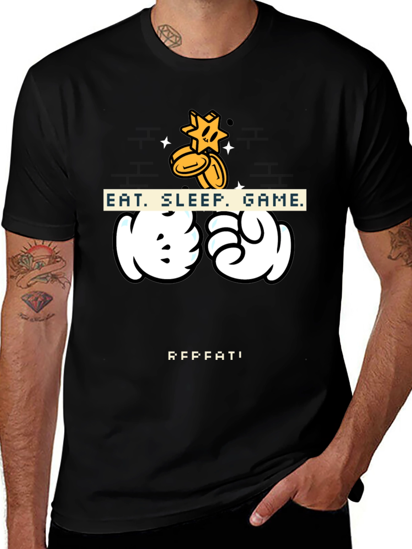 Variant 30 of Eat, Sleep, Game, Repeat! T-Shirt