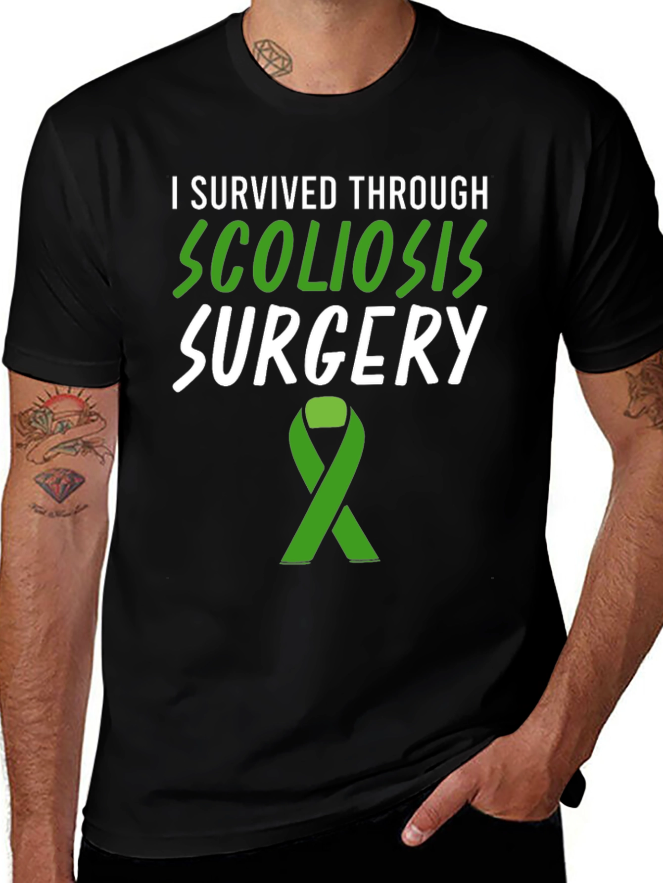Variant 12 of I Survived Scoliosis Surgery Awareness T-Shirt