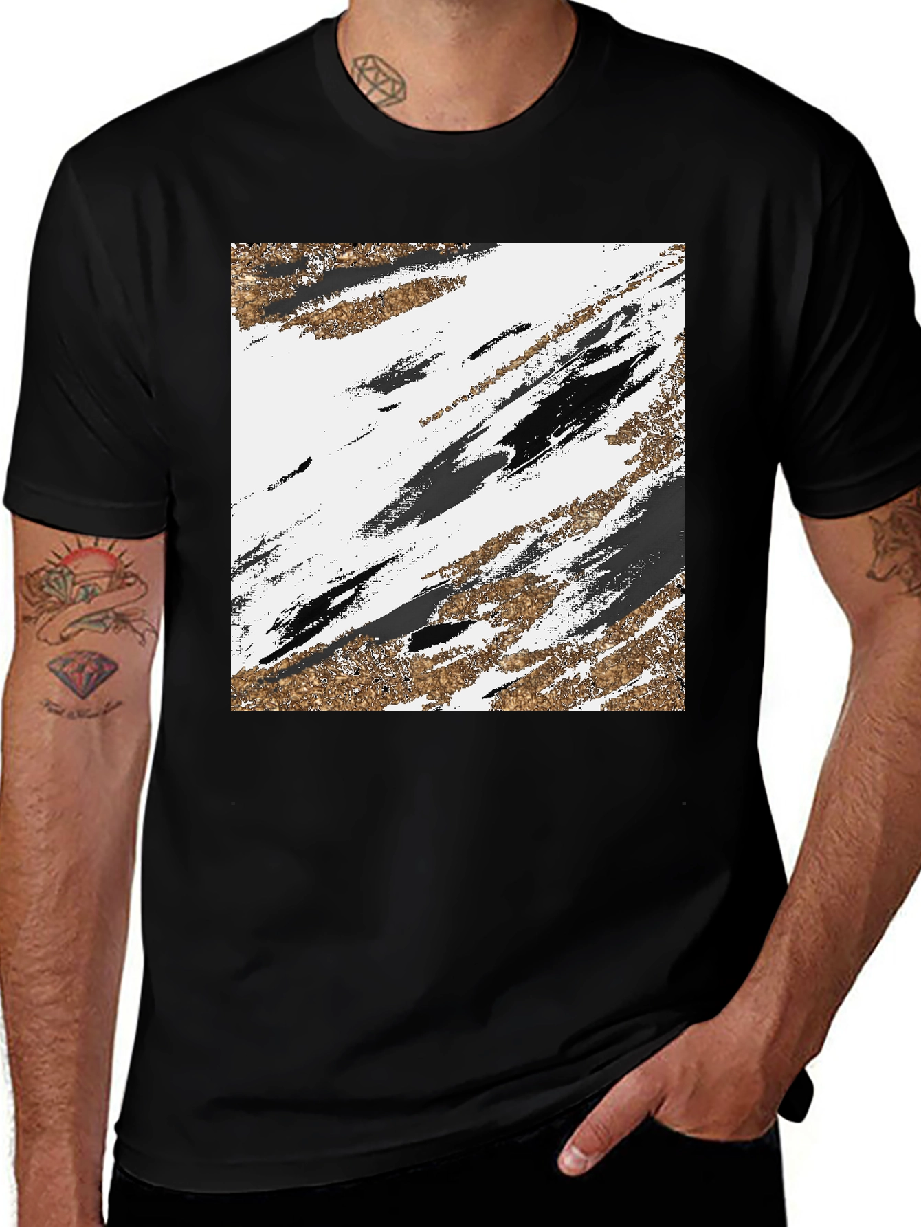 Variant 15 of Abstract Art Black T-Shirt