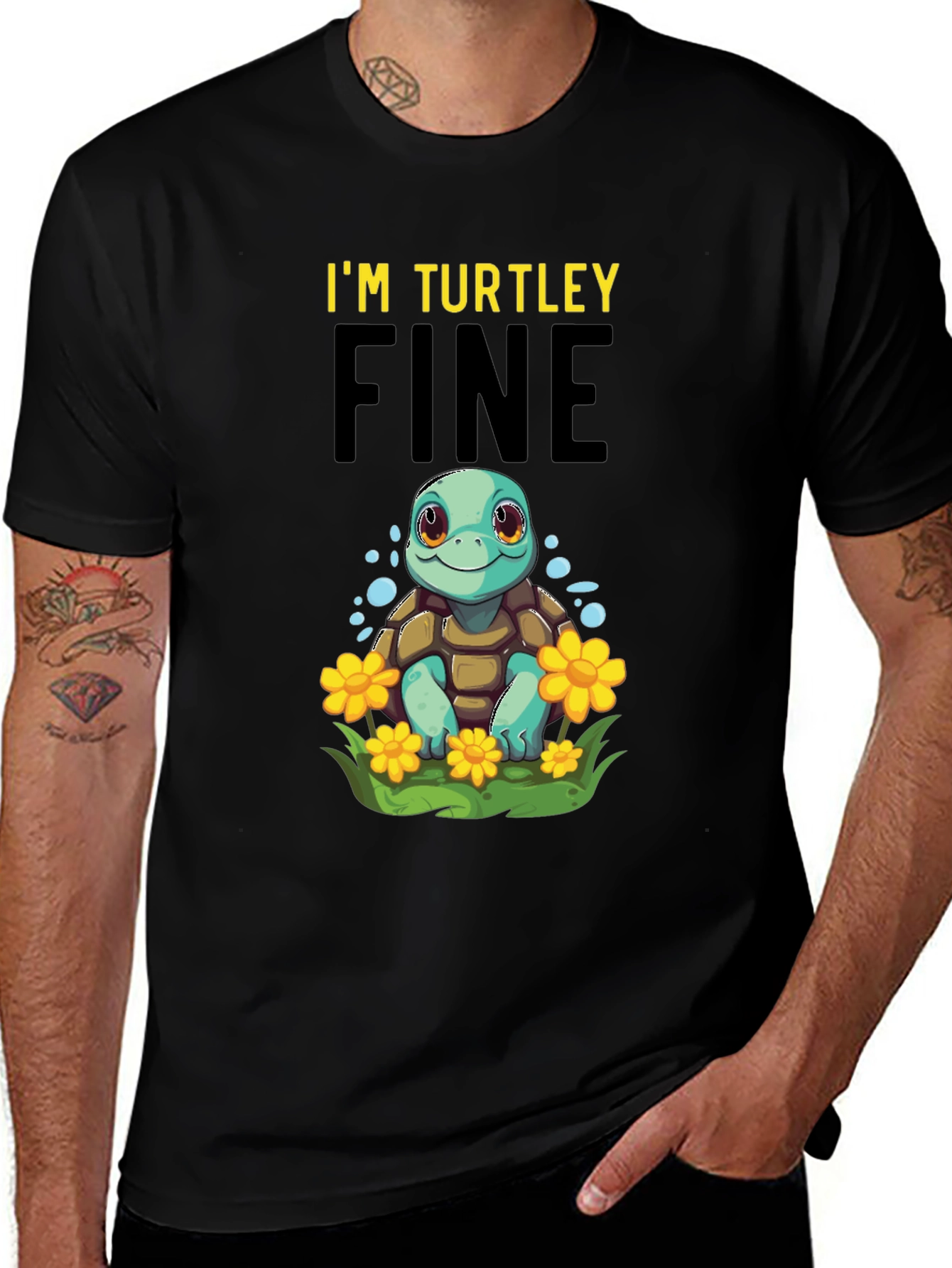 Variant 29 of I'm Turtley Fine Turtle Graphic T-Shirt