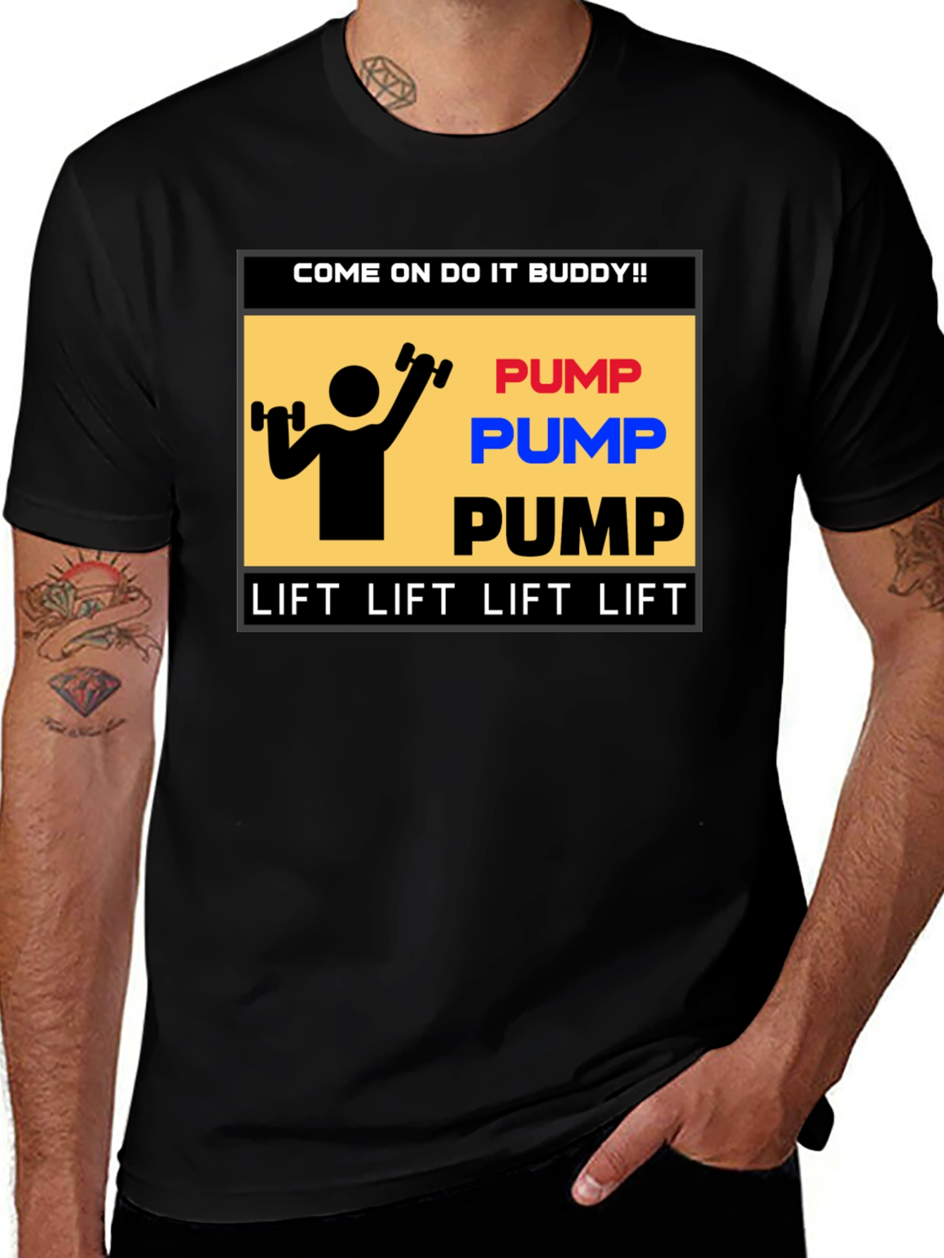 Variant 25 of Pump Lift T-Shirt - Fitness Motivation Tee