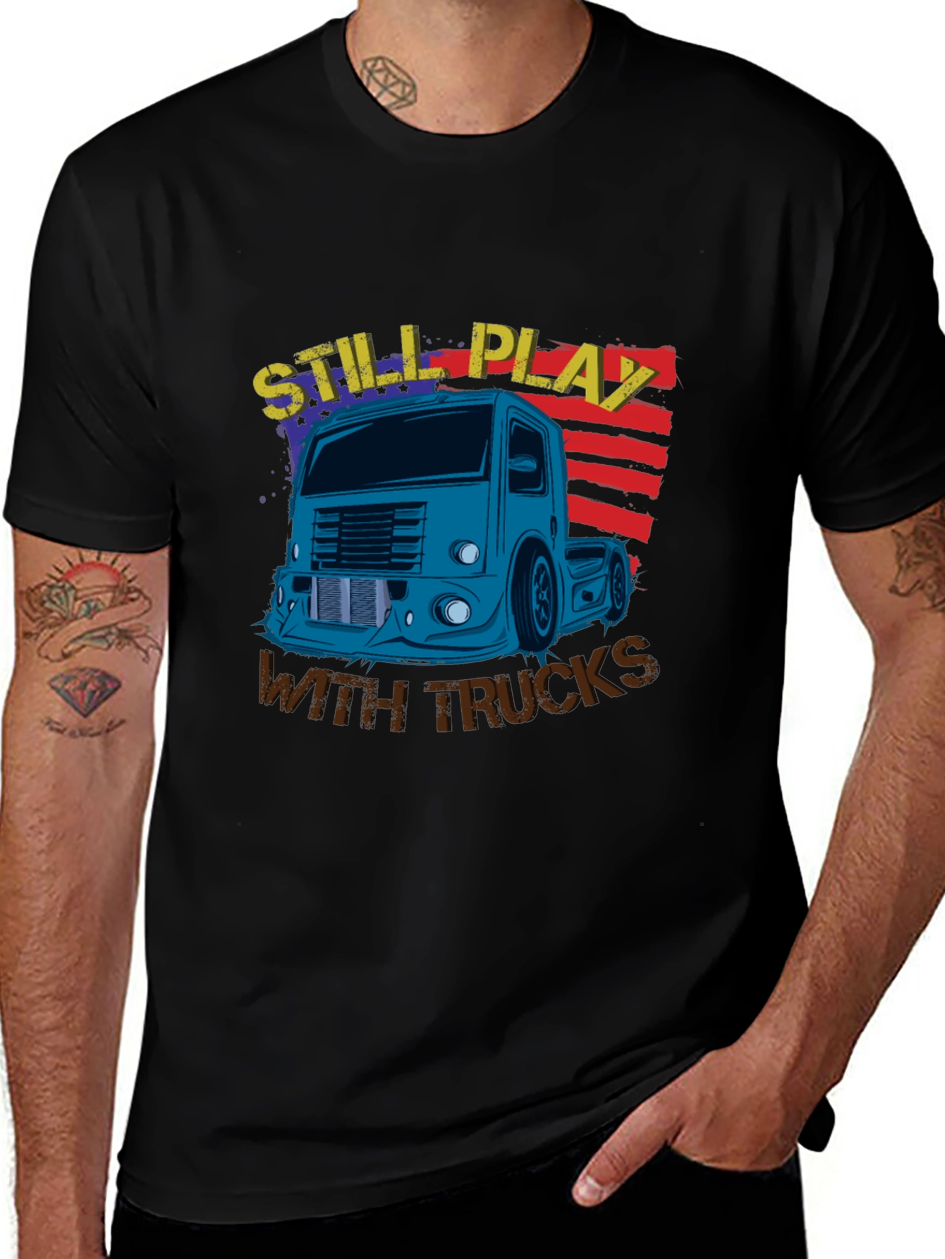 Variant 8 of Still Play With Trucks Graphic T-Shirt