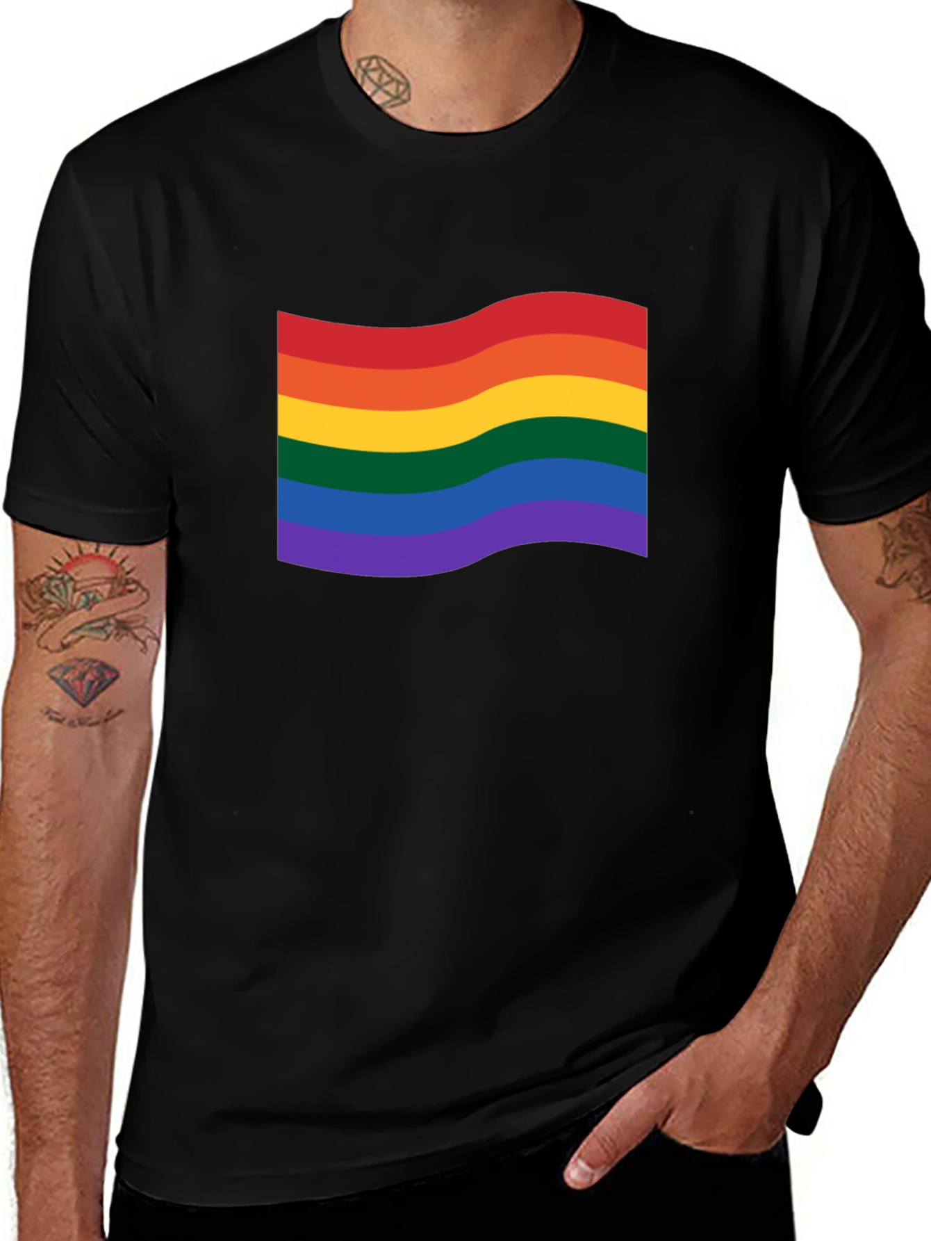 Variant 12 of Pride Flag Graphic Tee - Soft Cotton Blend