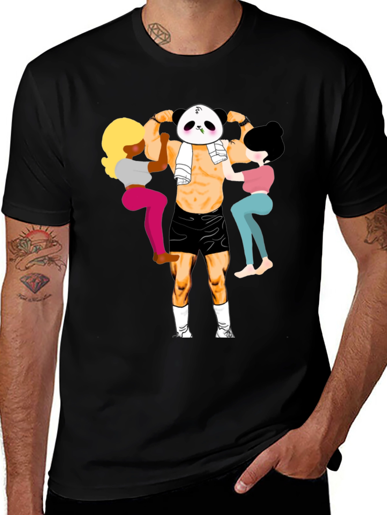 Variant 17 of Funny Panda Gym T-Shirt