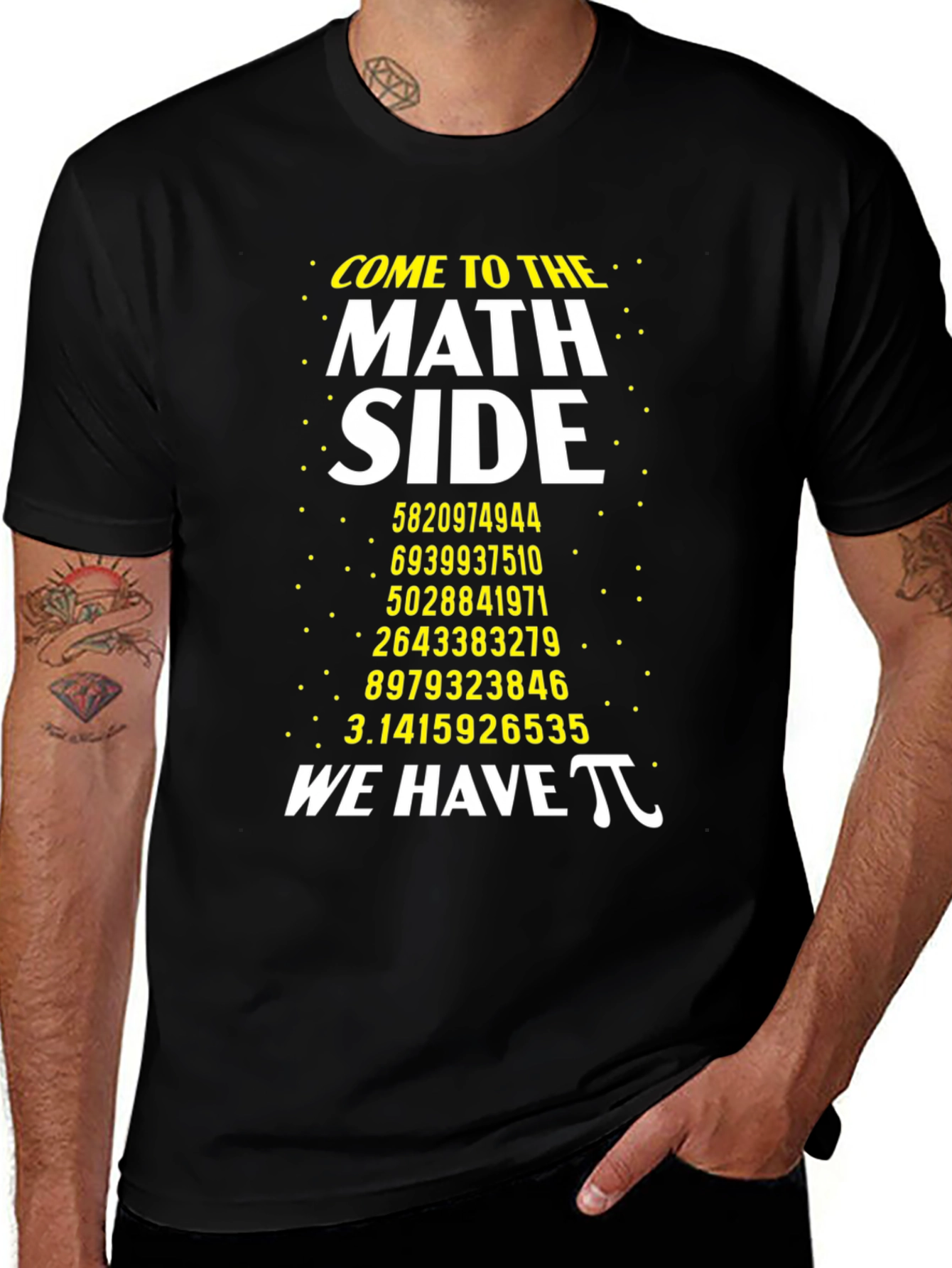 Math Side Pi Number T-Shirt Geeky Graphic Tee