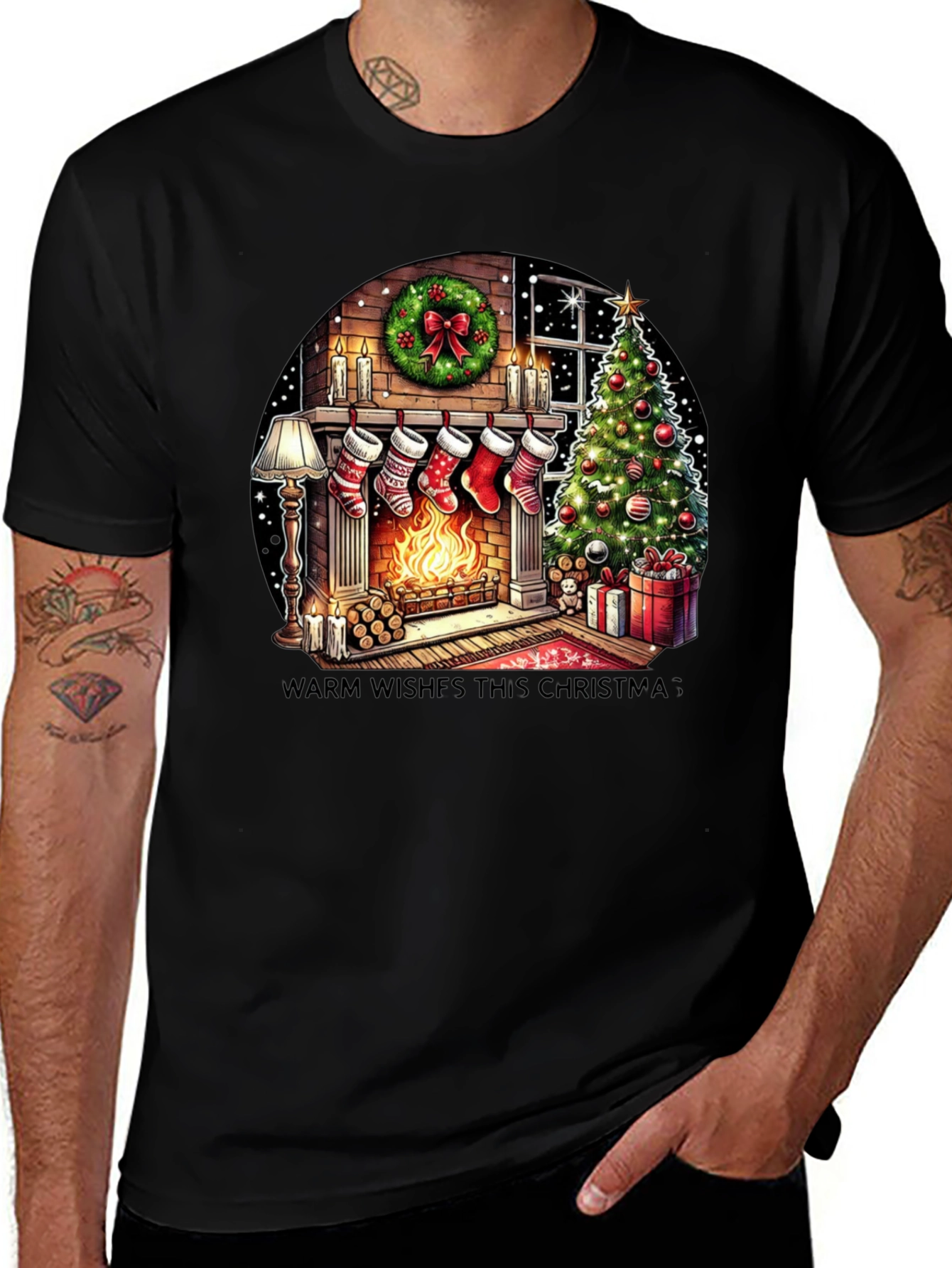 Christmas Fireplace T-Shirt