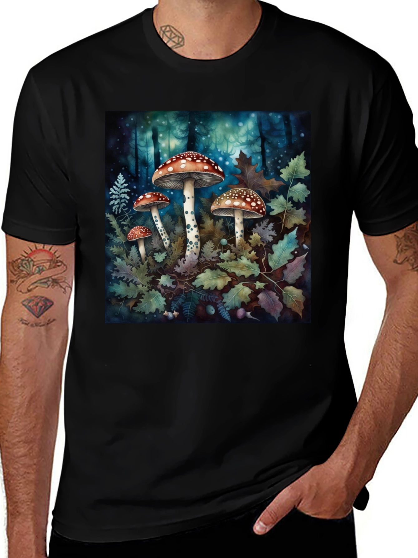 Variant 12 of Mushroom Forest Graphic Tee