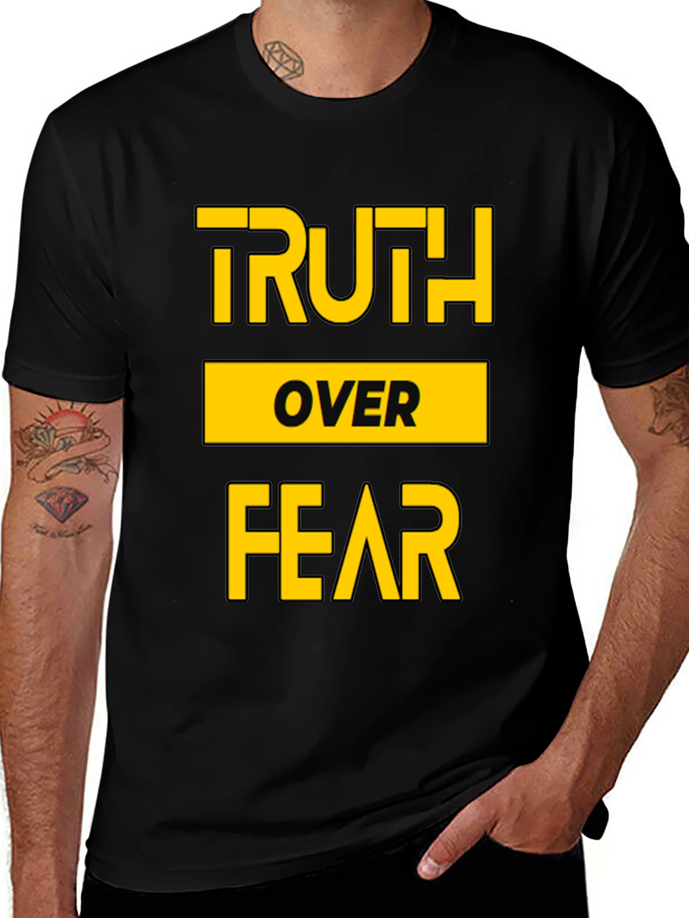 Variant 6 of Truth Over Fear Graphic Tee - Black