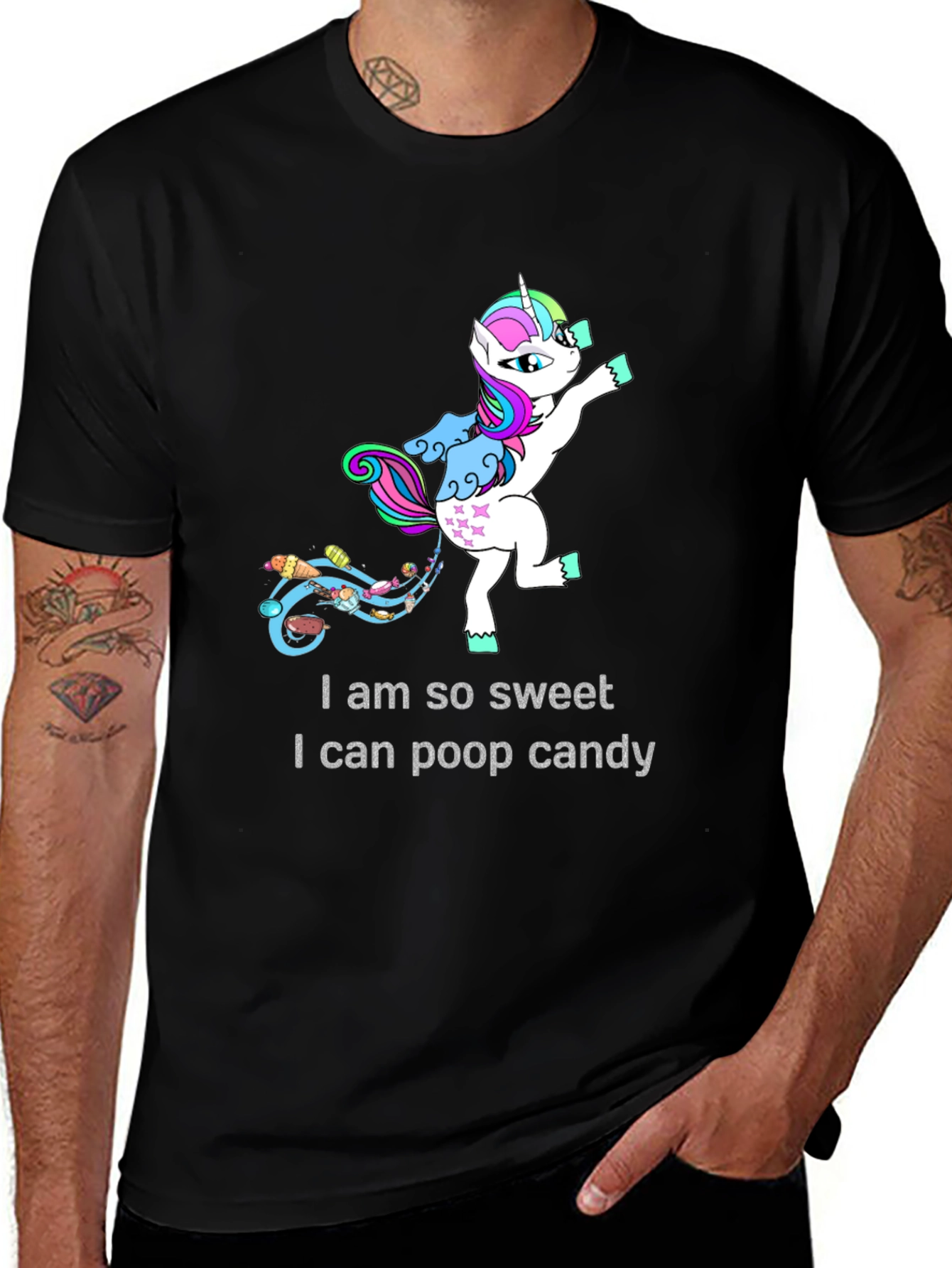 Variant 22 of Unicorn Pooping Candy T-Shirt - Sweet & Funny