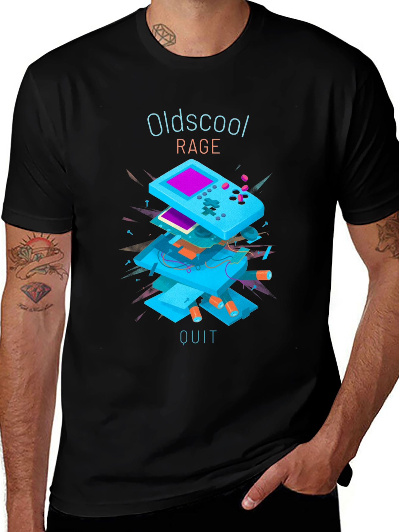 Oldschool Rage Quit T-Shirt - Retro Gamer Style