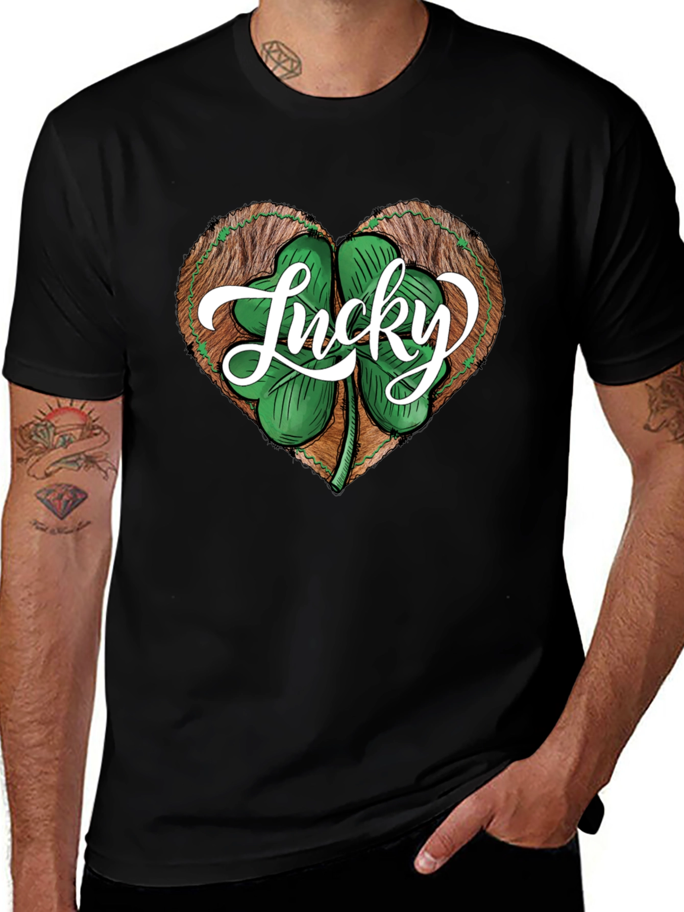 Variant 7 of Lucky Clover Heart Graphic Tee