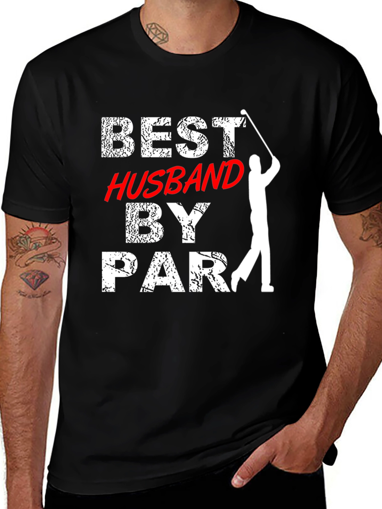 Variant 21 of Best Husband by Par Golf T-Shirt - Black