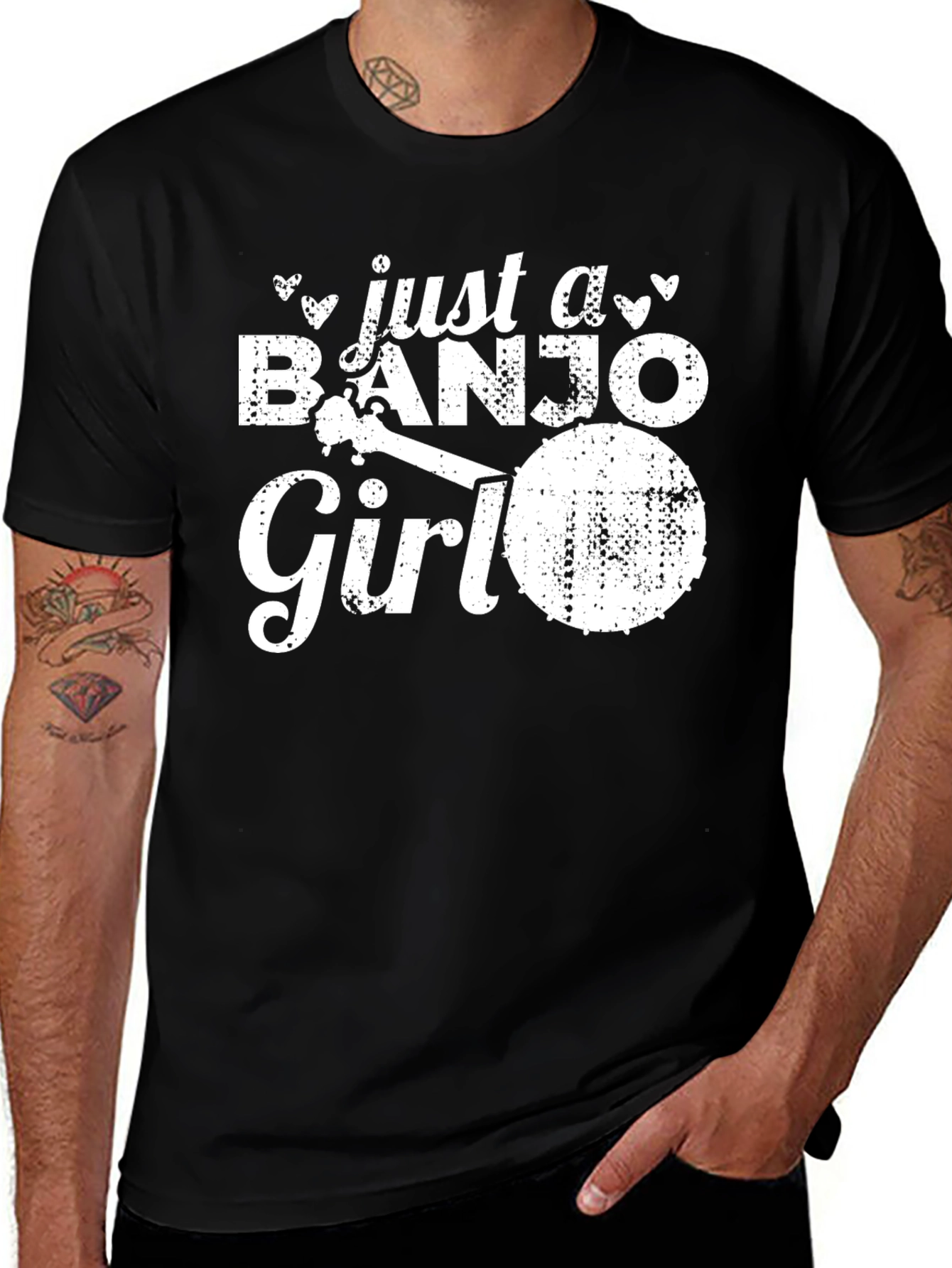 Variant 22 of Just a Banjo Girl T-Shirt - Music Lover Tee