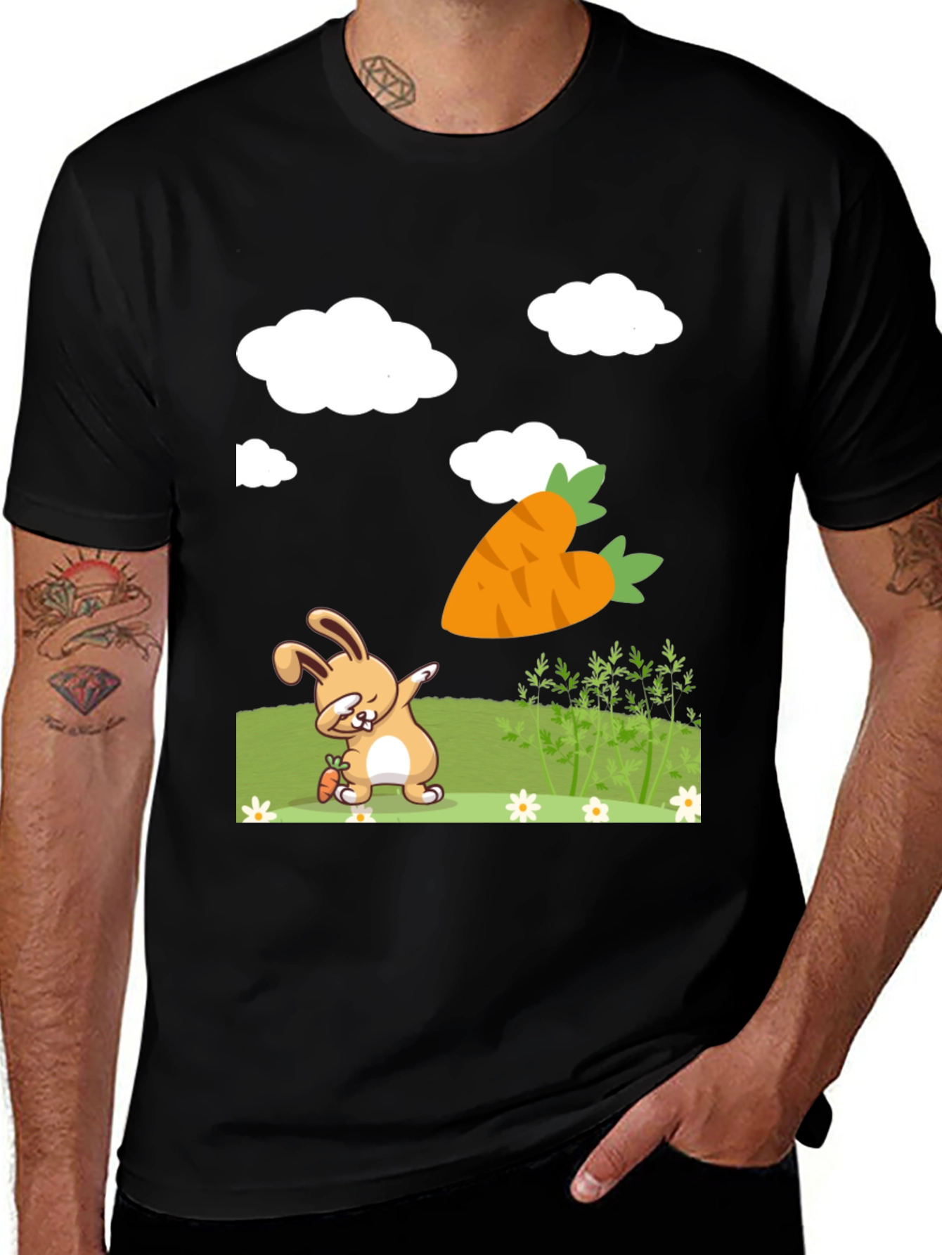 Dabbing Easter Bunny Carrot Shirt