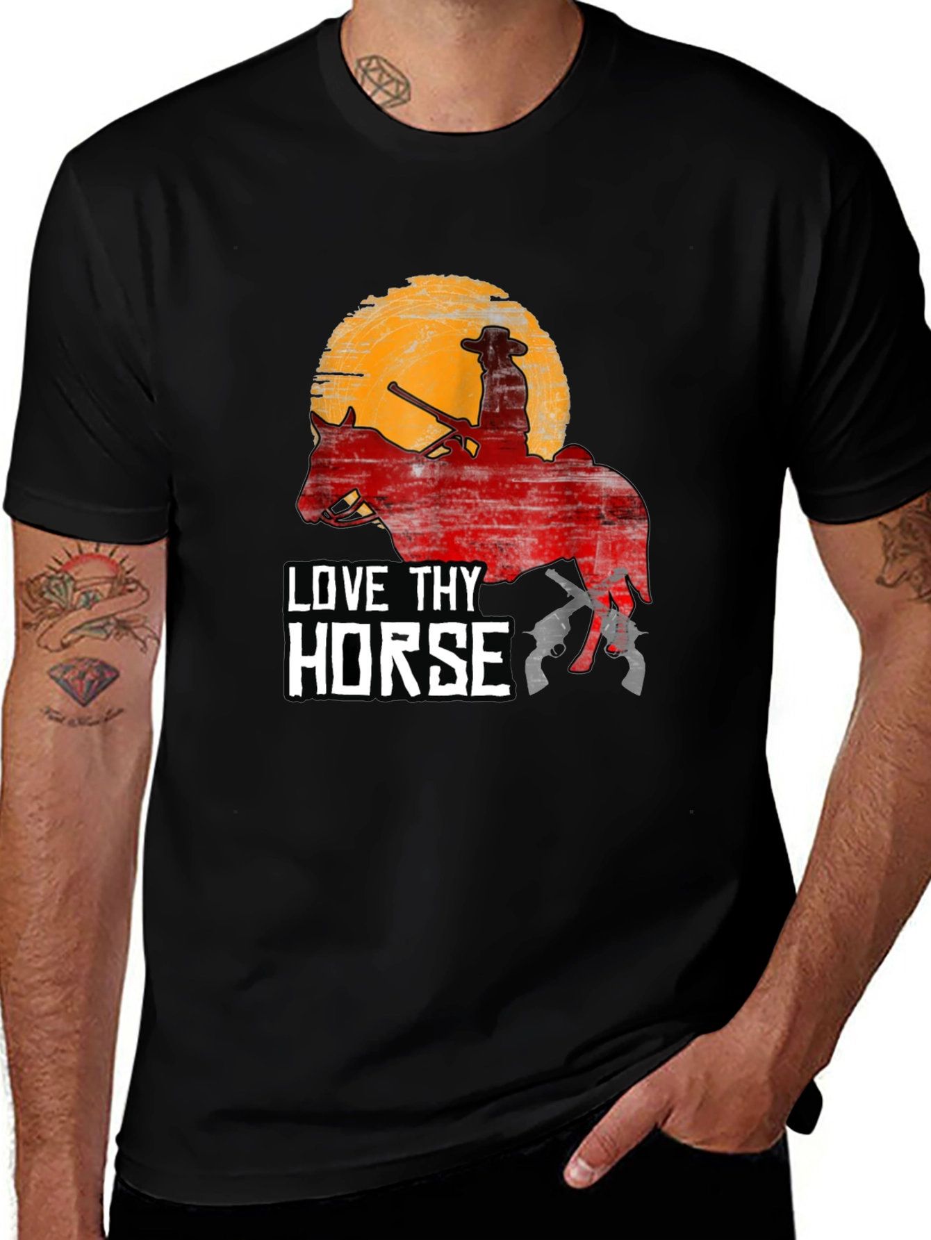 Variant 12 of Love Thy Horse Graphic T-Shirt - Western Style