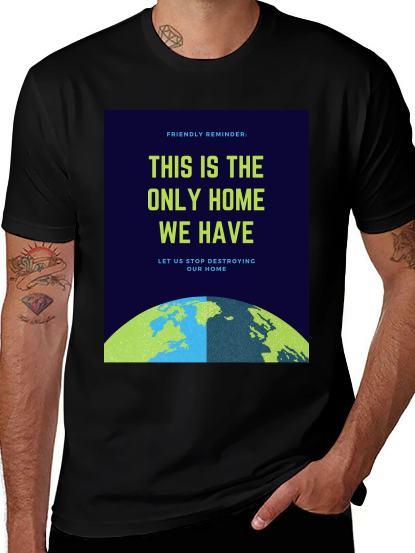 Variant 14 of Eco-Friendly T-Shirt: Protect Our Home