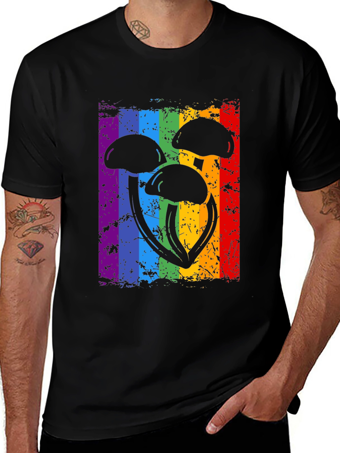 Variant 25 of Rainbow Mushroom Graphic Tee