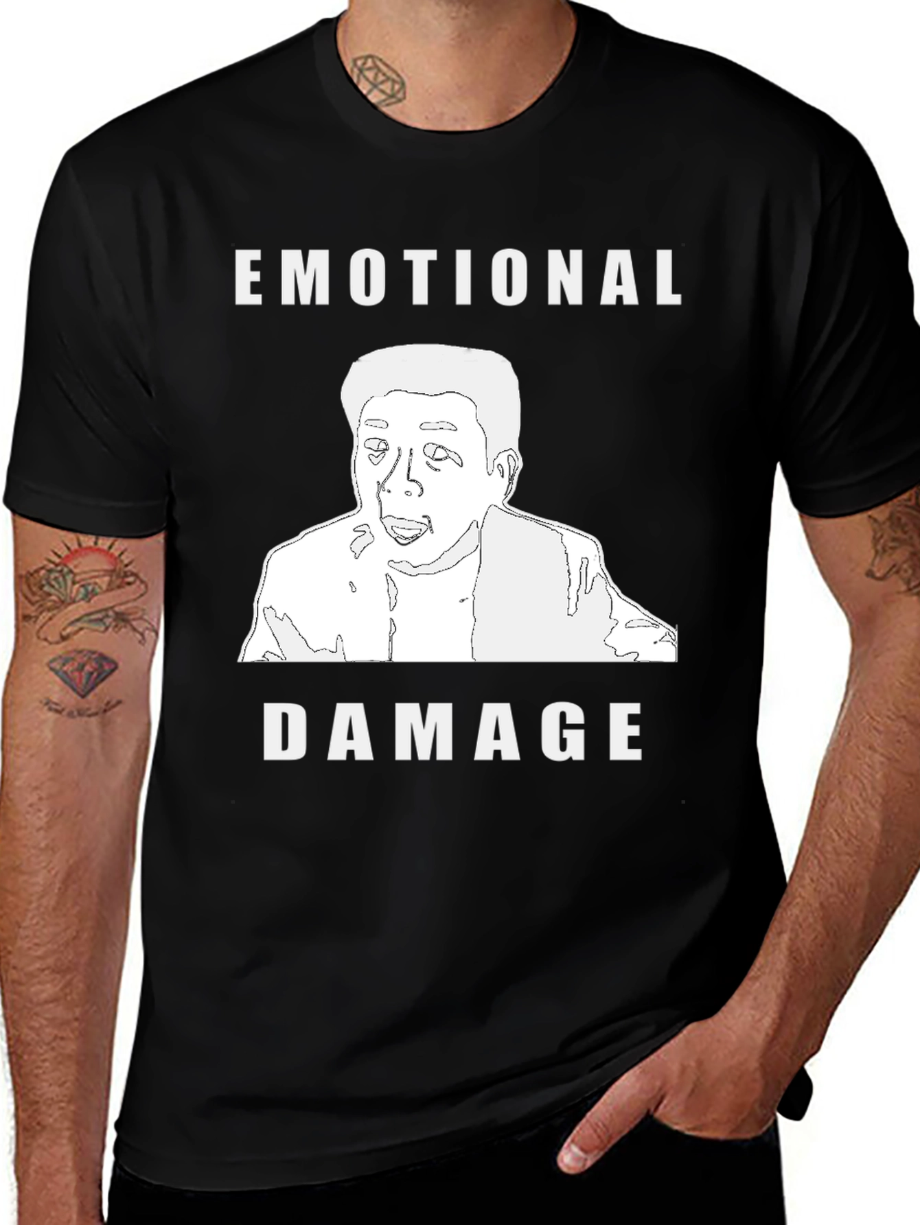 Variant 25 of Emotional Damage Graphic T-Shirt - Black