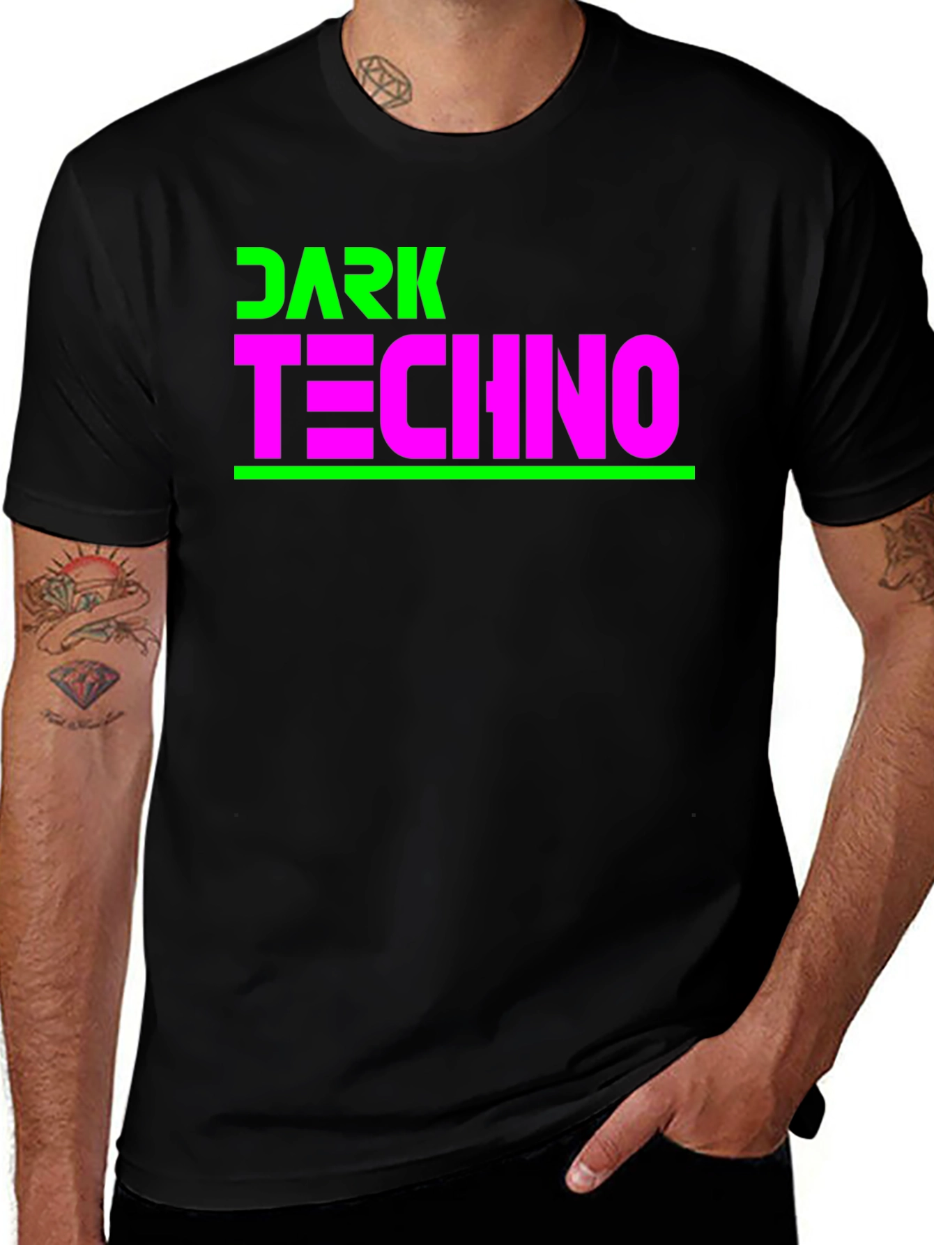 Dark Techno Graphic Tee - Stylish Music Fan Shirt