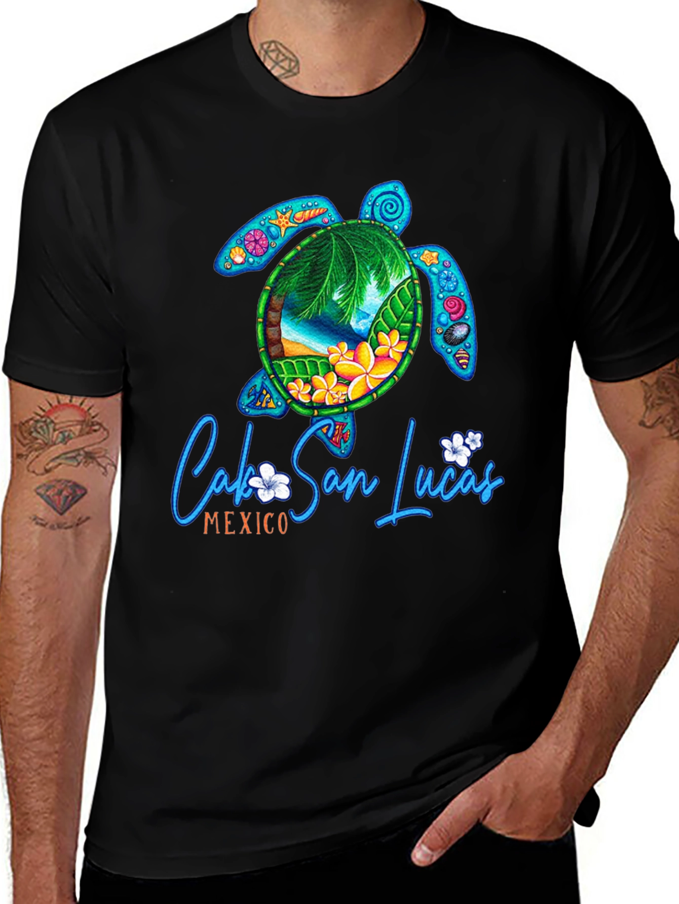 Variant 19 of Cabo San Lucas Mexico Turtle Graphic T-Shirt