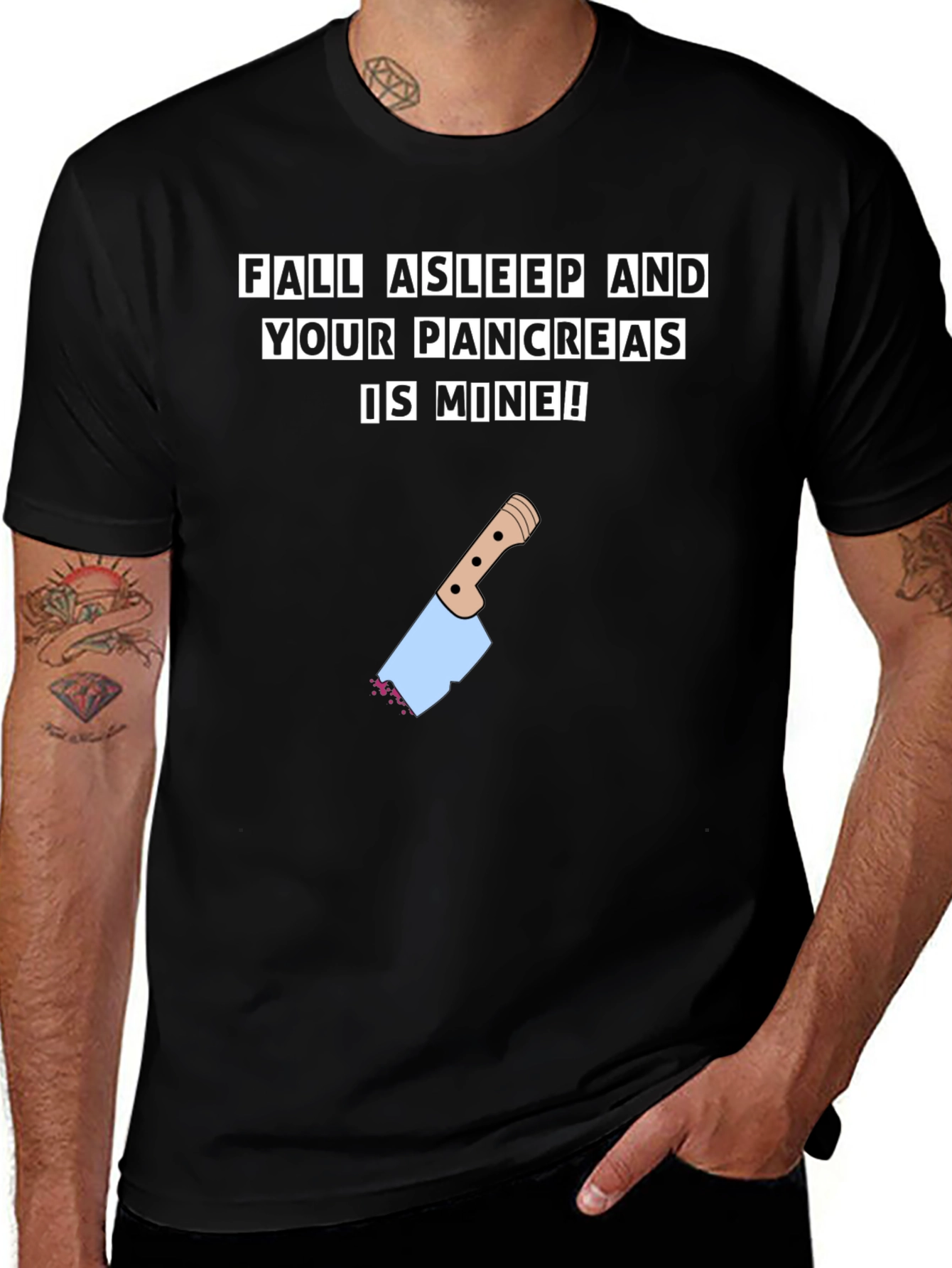 Variant 4 of Fall Asleep Pancreas Funny T-Shirt