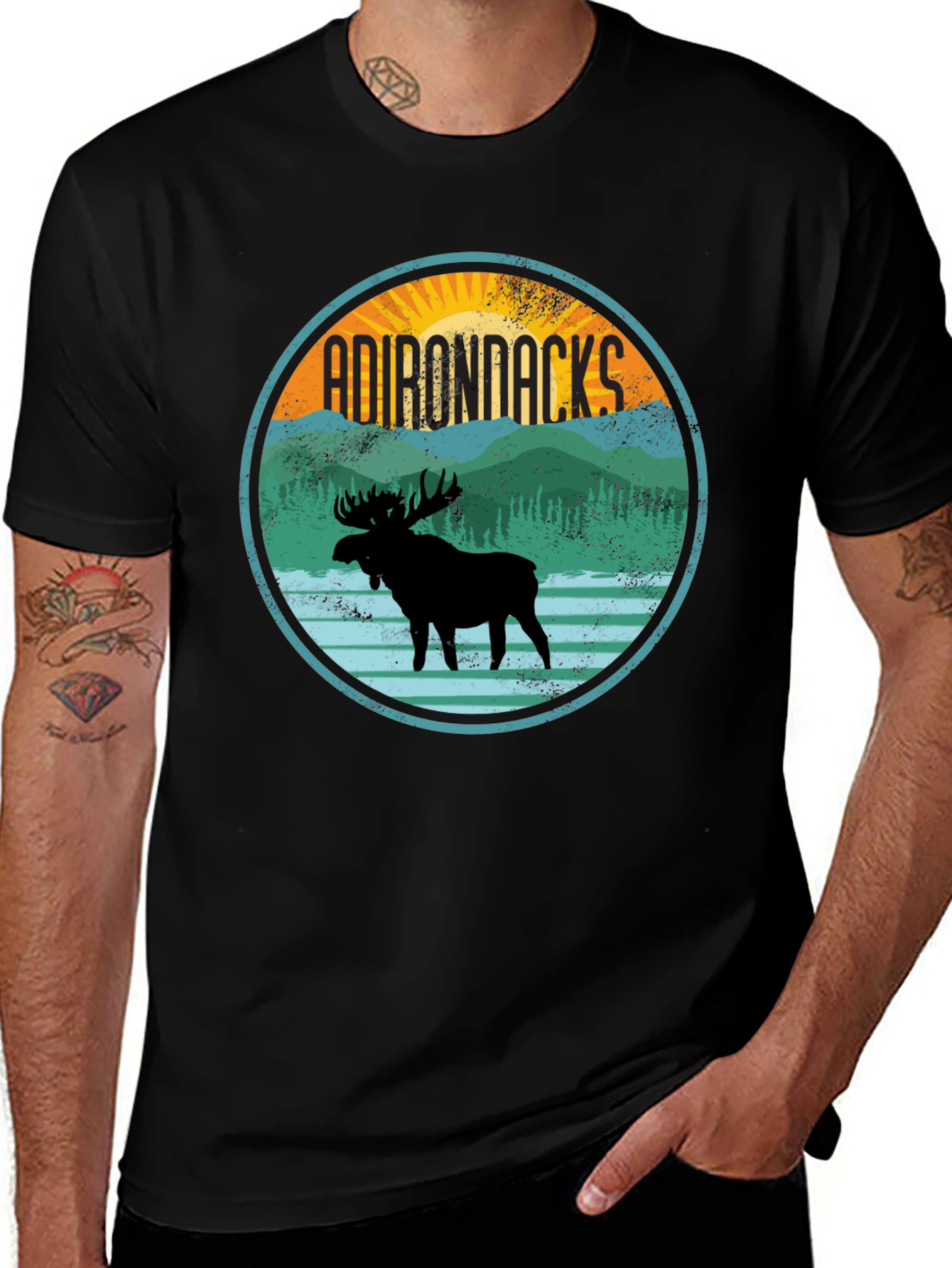Variant 27 of Adirondacks Moose Graphic T-Shirt