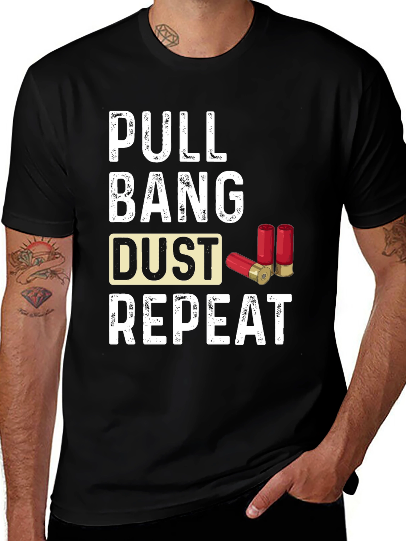 Variant 27 of Pull Bang Dust Repeat T-Shirt - Shooting Tee