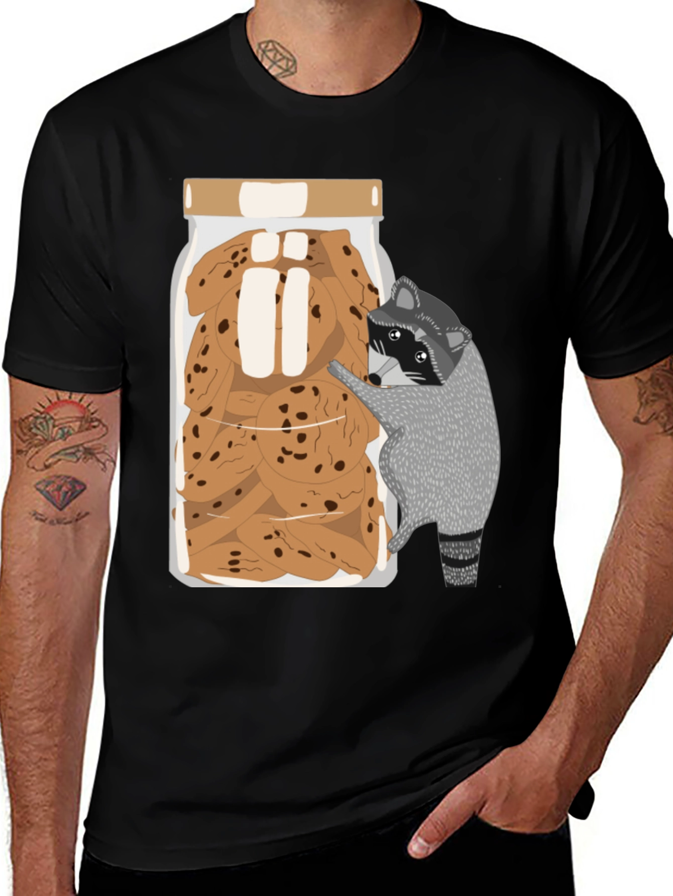 Variant 28 of Cookie Thief Raccoon T-Shirt