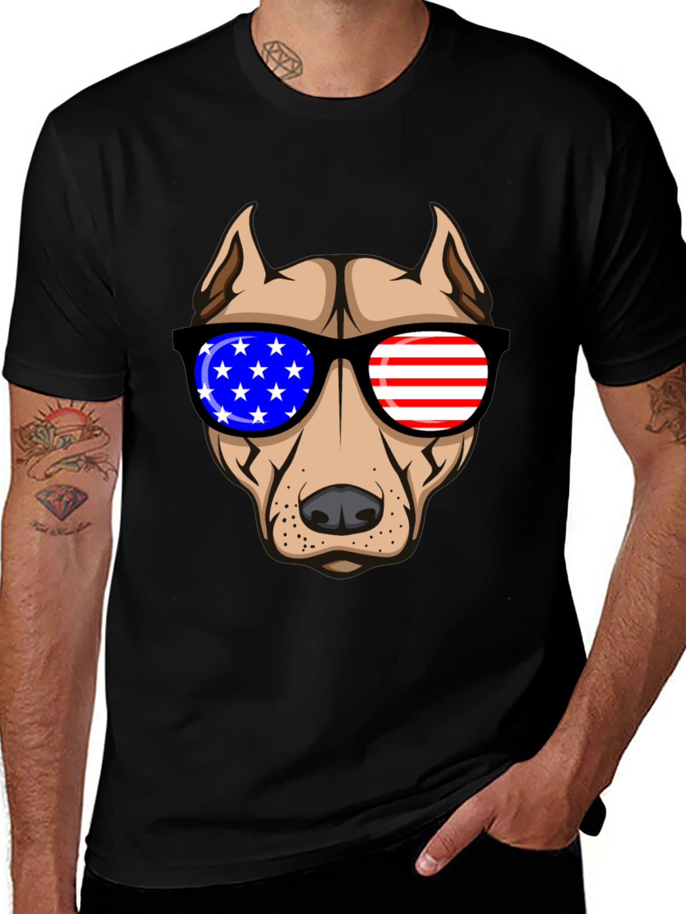 Variant 21 of Patriotic Pitbull T-Shirt