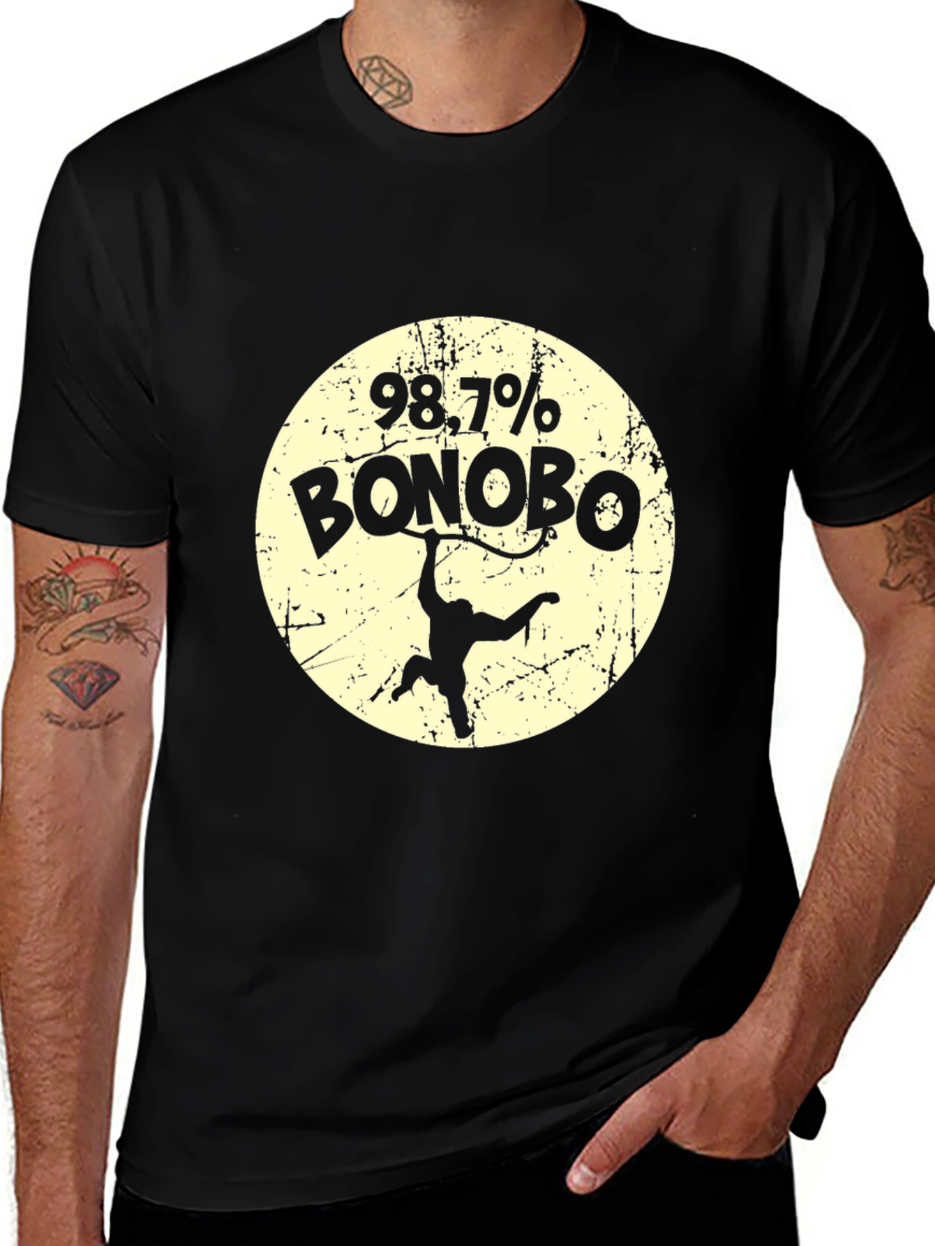 Variant 20 of Bonobo 98.7% Humor Tee - Funny Ape T-Shirt