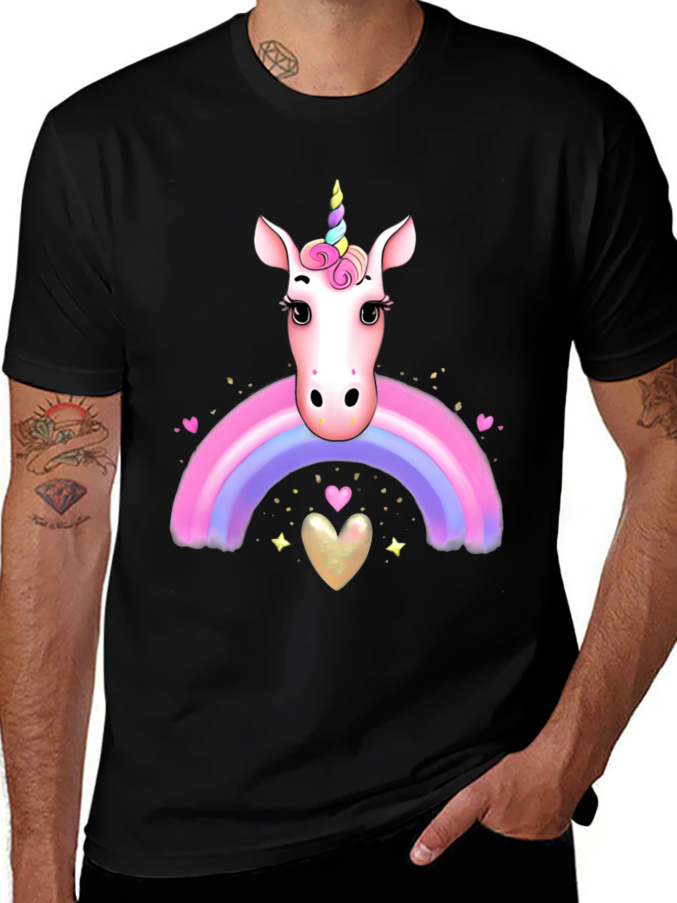 Unicorn Rainbow Heart T-Shirt - Magical & Fun