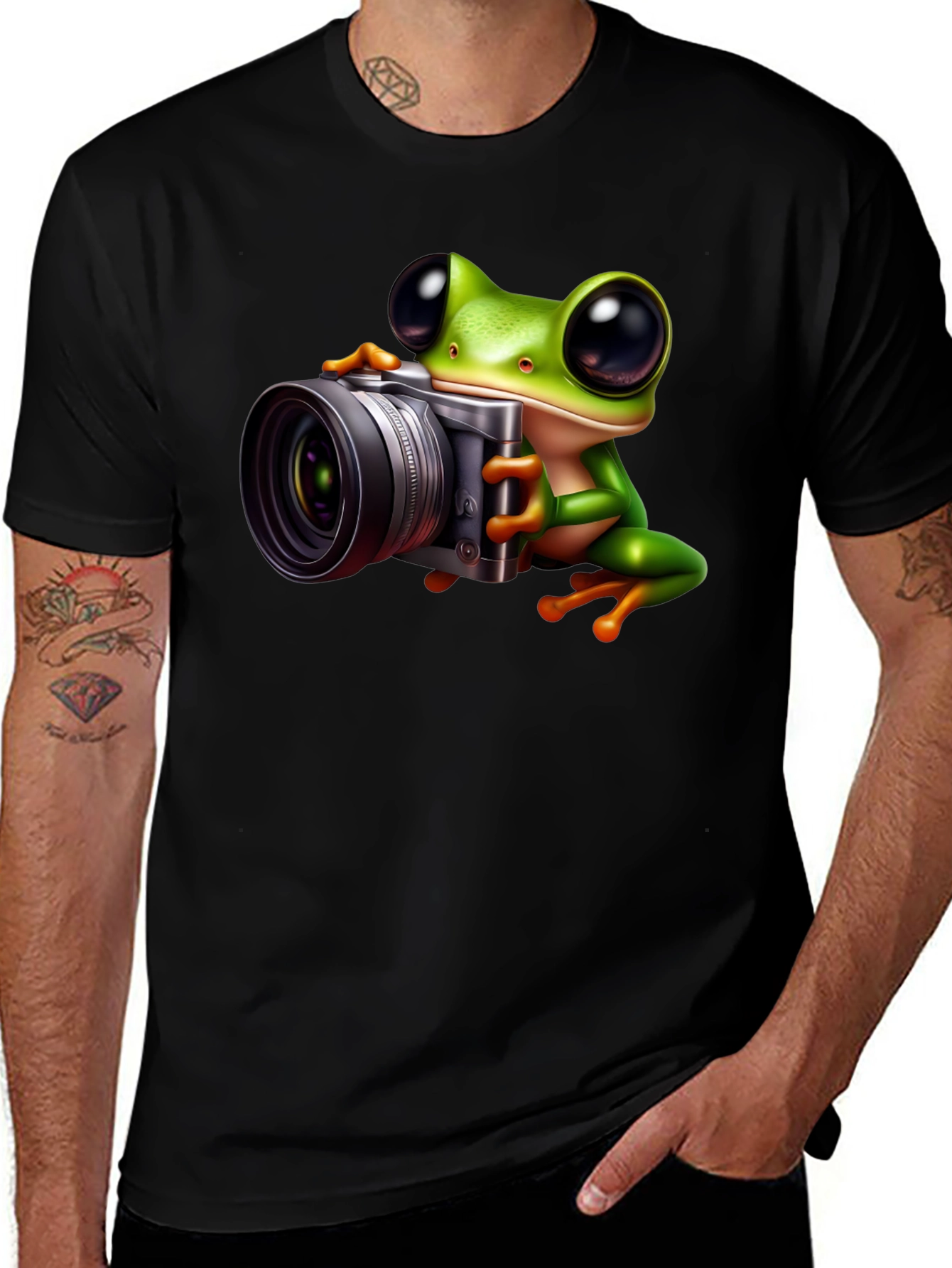 Variant 6 of Frog Photographer Graphic T-Shirt