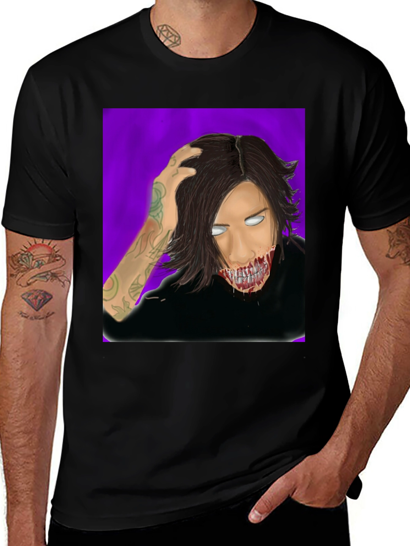 Variant 20 of Zombie Man Graphic T-Shirt - Unique Horror Tee