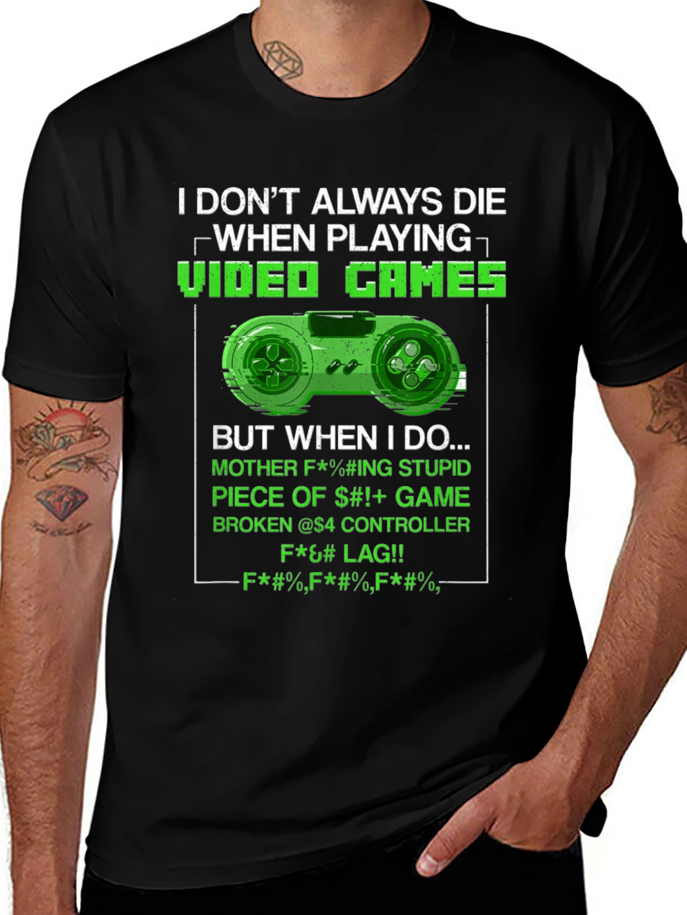 Variant 24 of Funny Gamer T-Shirt - I Don't Always Die Video Game Tee