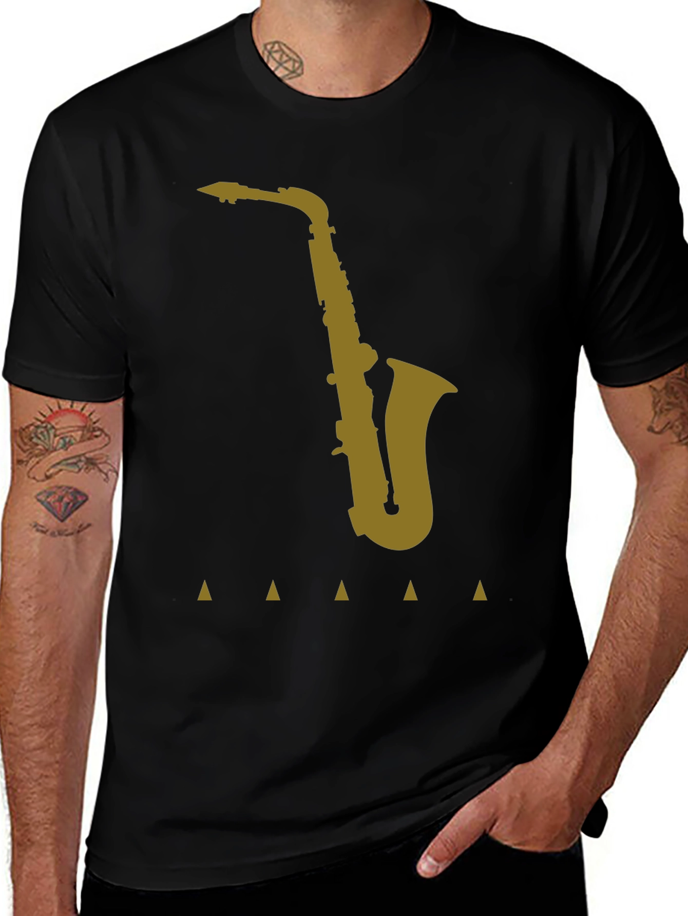 Saxophone Graphic Tee - Classic Music Lover Shirt
